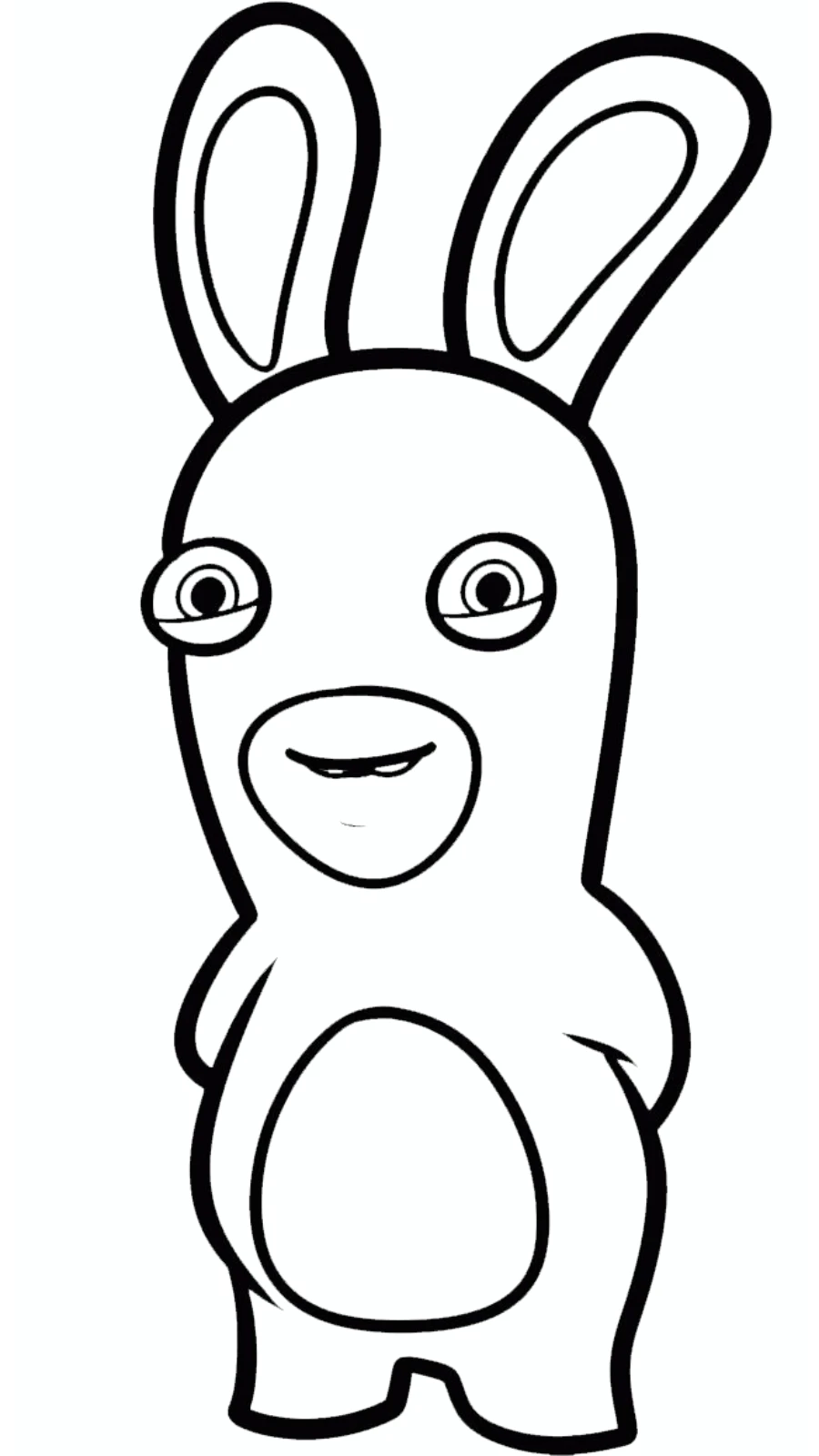 coloriage Lapin Cretin et apprentissage