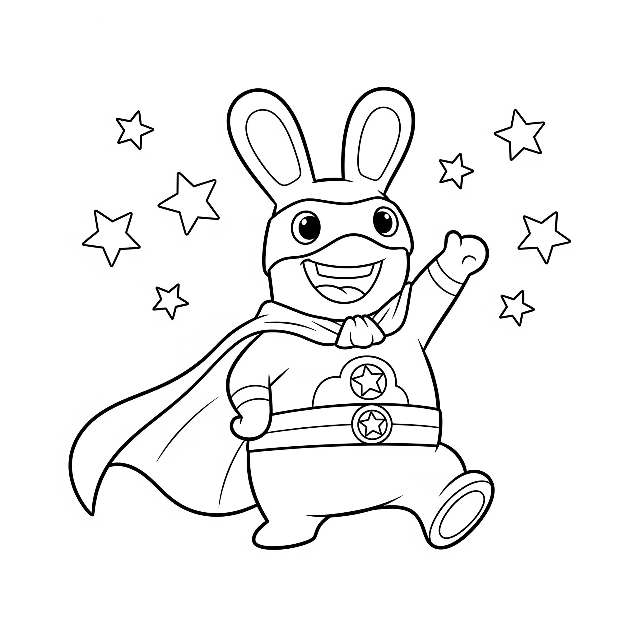 coloriage Lapin Cretin a colorier en ligne