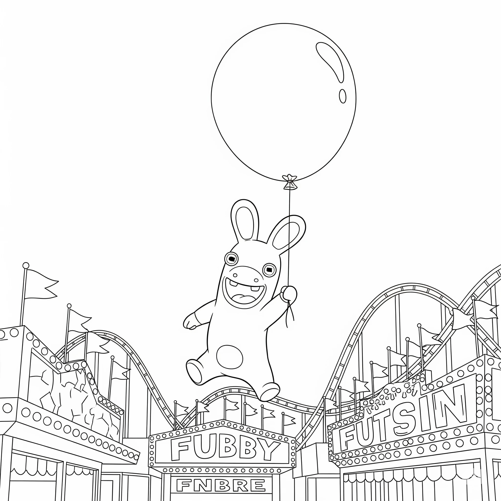 coloriage Lapin Cretin a colorier en ligne gratuitement