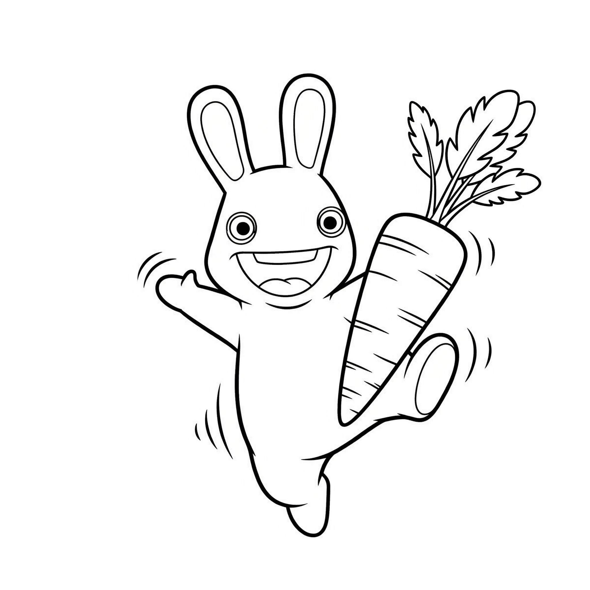 imprimer coloriage Lapin Cretin gratuit