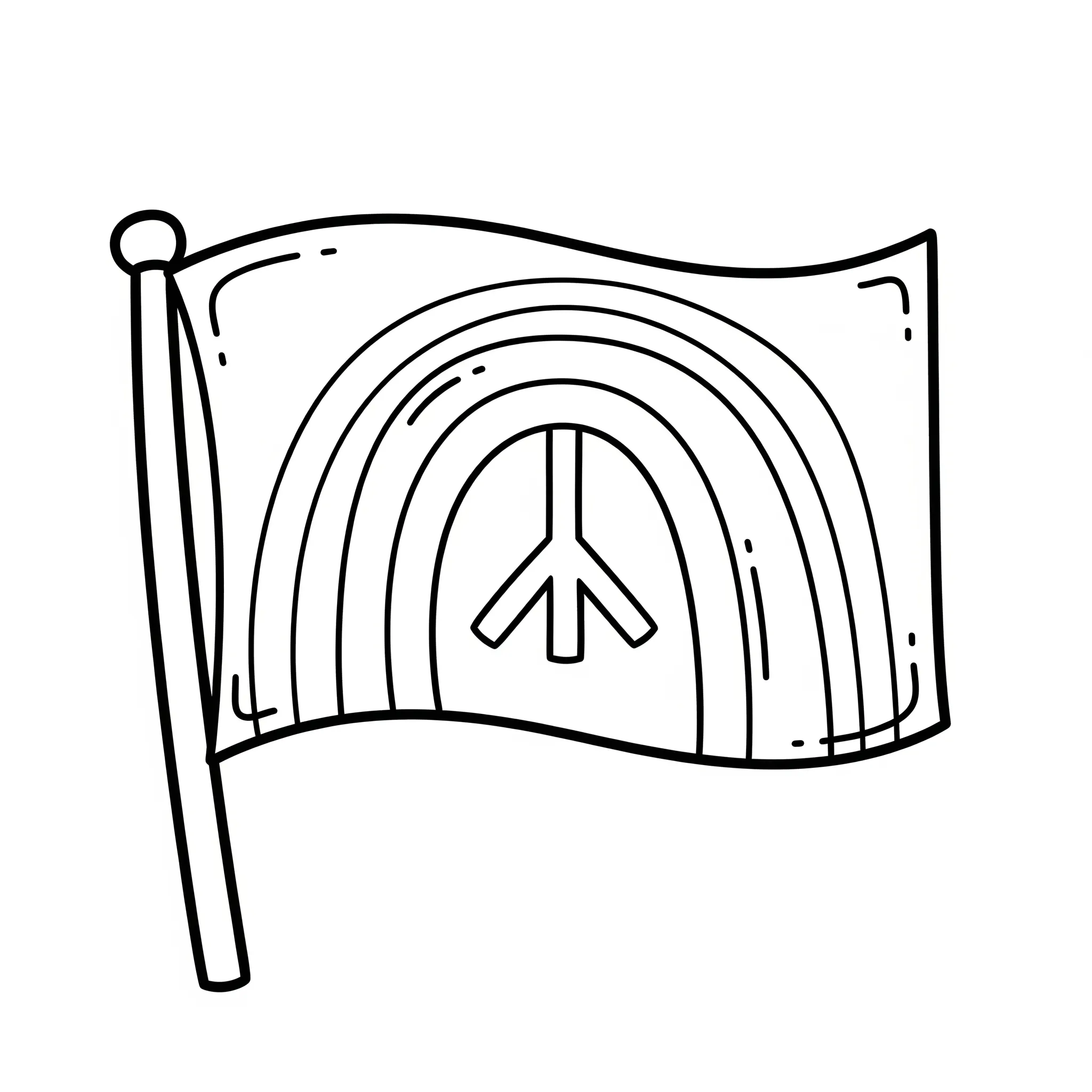 coloriage Le Drapeau de la Paix (Arc en ciel) en ligne pour enfant