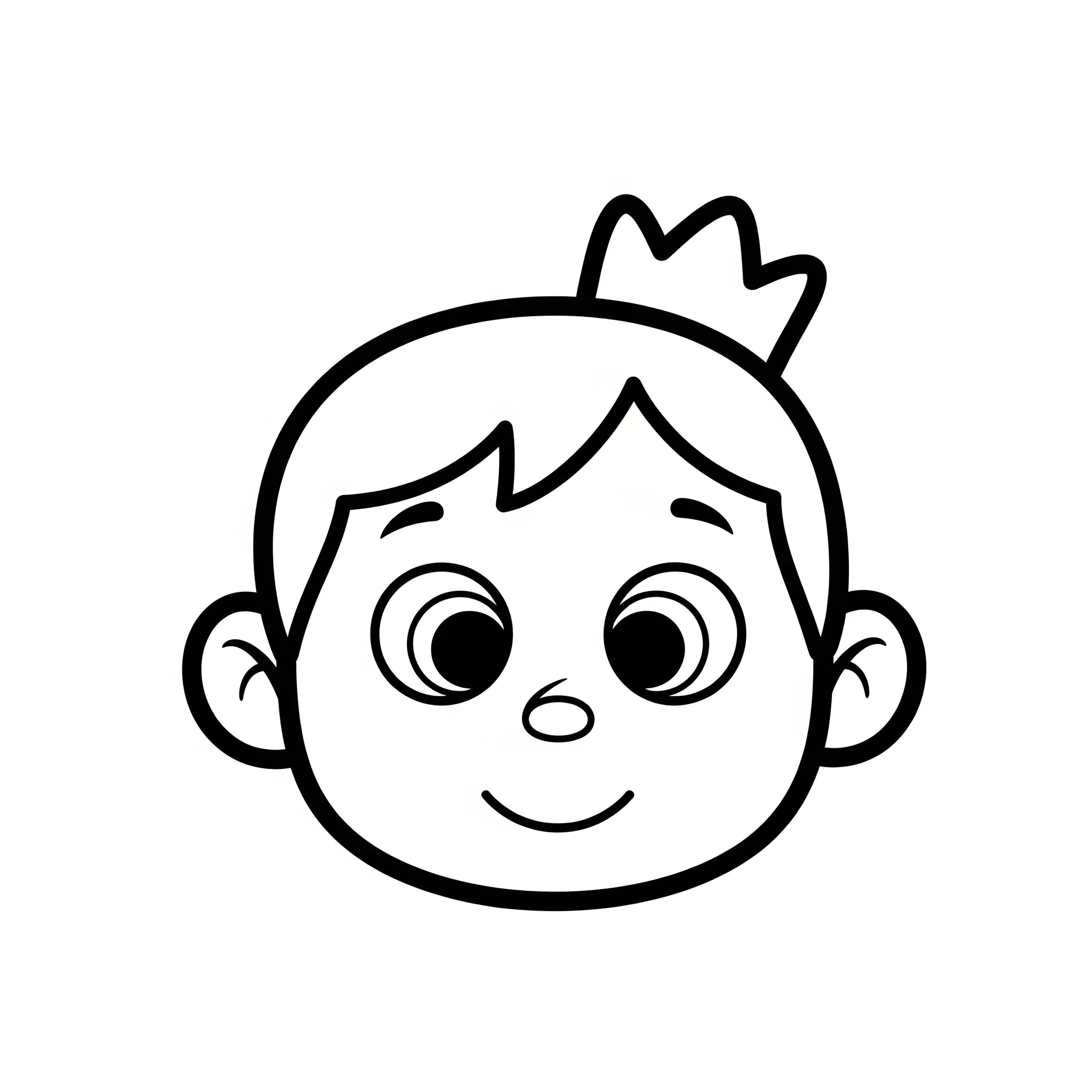 coloriage Le visage de Teenieping préféré à imprimer pour enfant de 6 ans