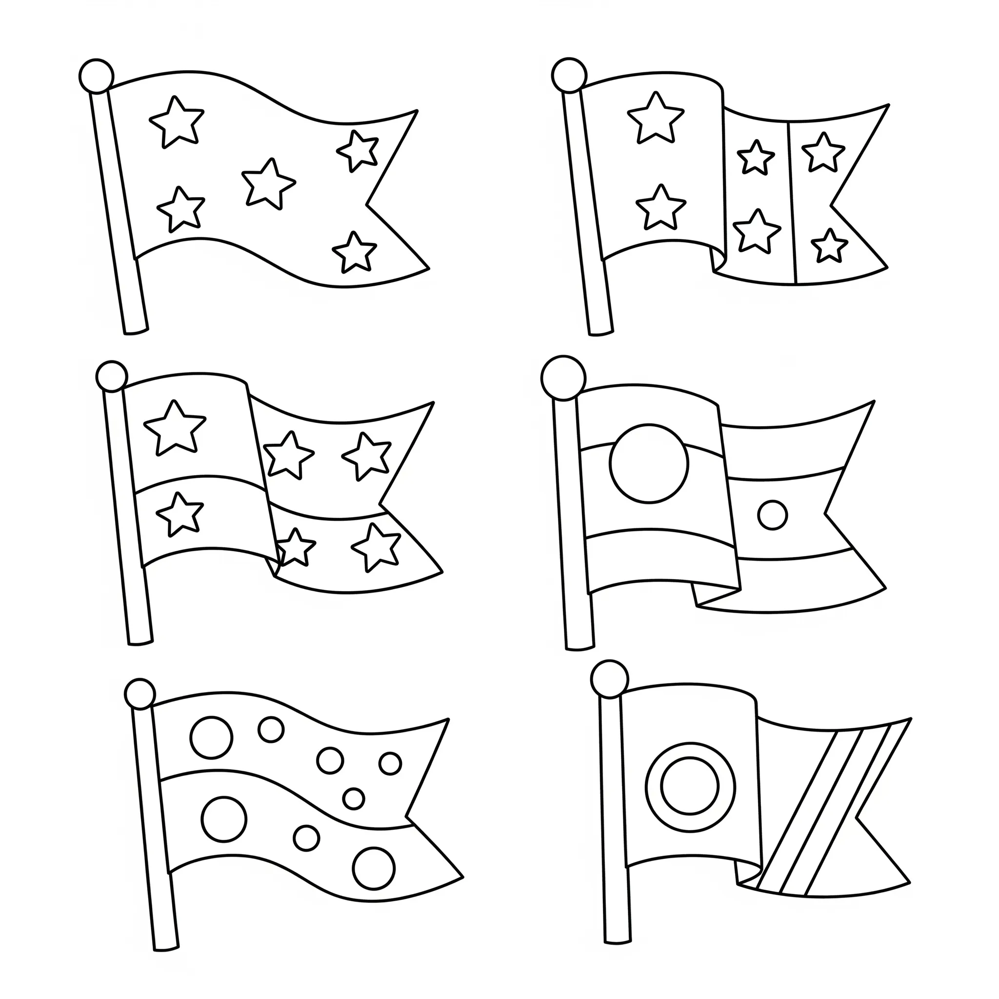 coloriage Les Formes du Drapeau pour enfant de 5 ans