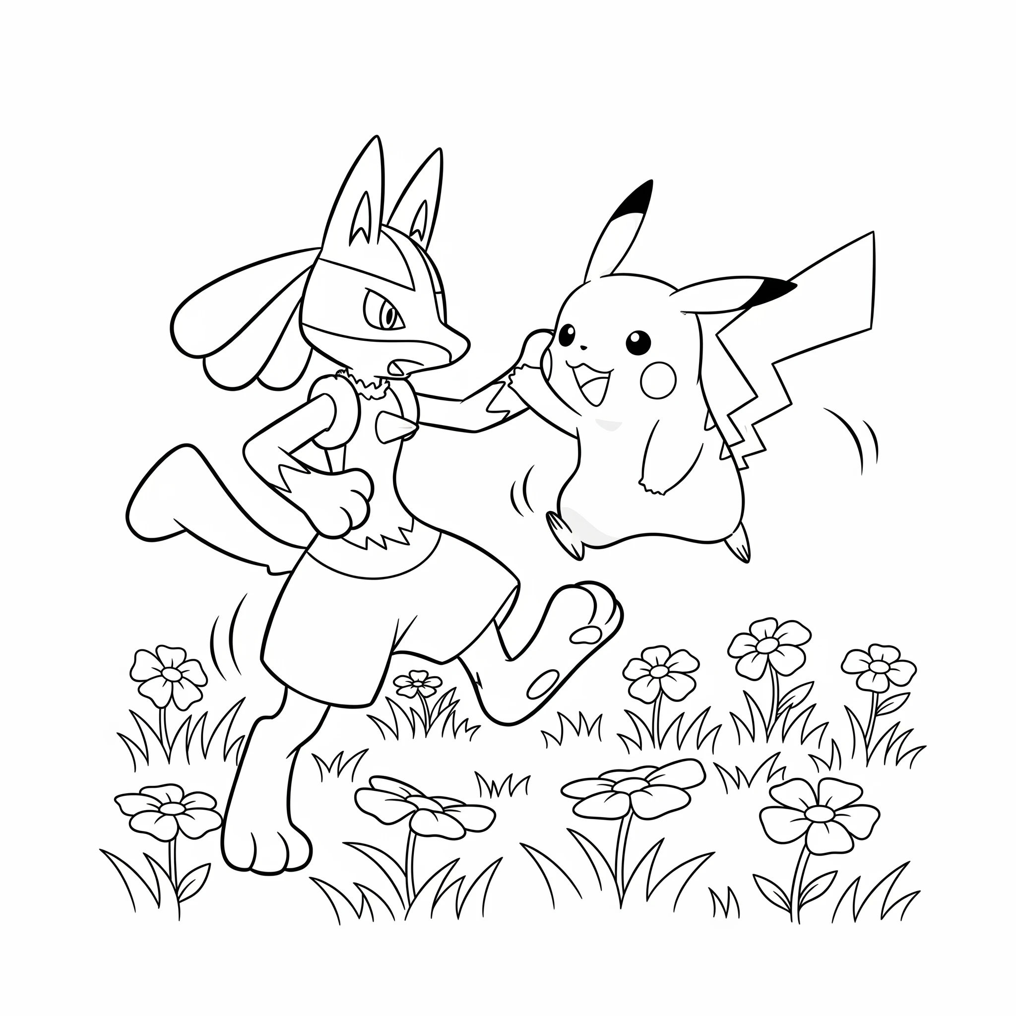 coloriage Lucario pour enfant de 6 ans
