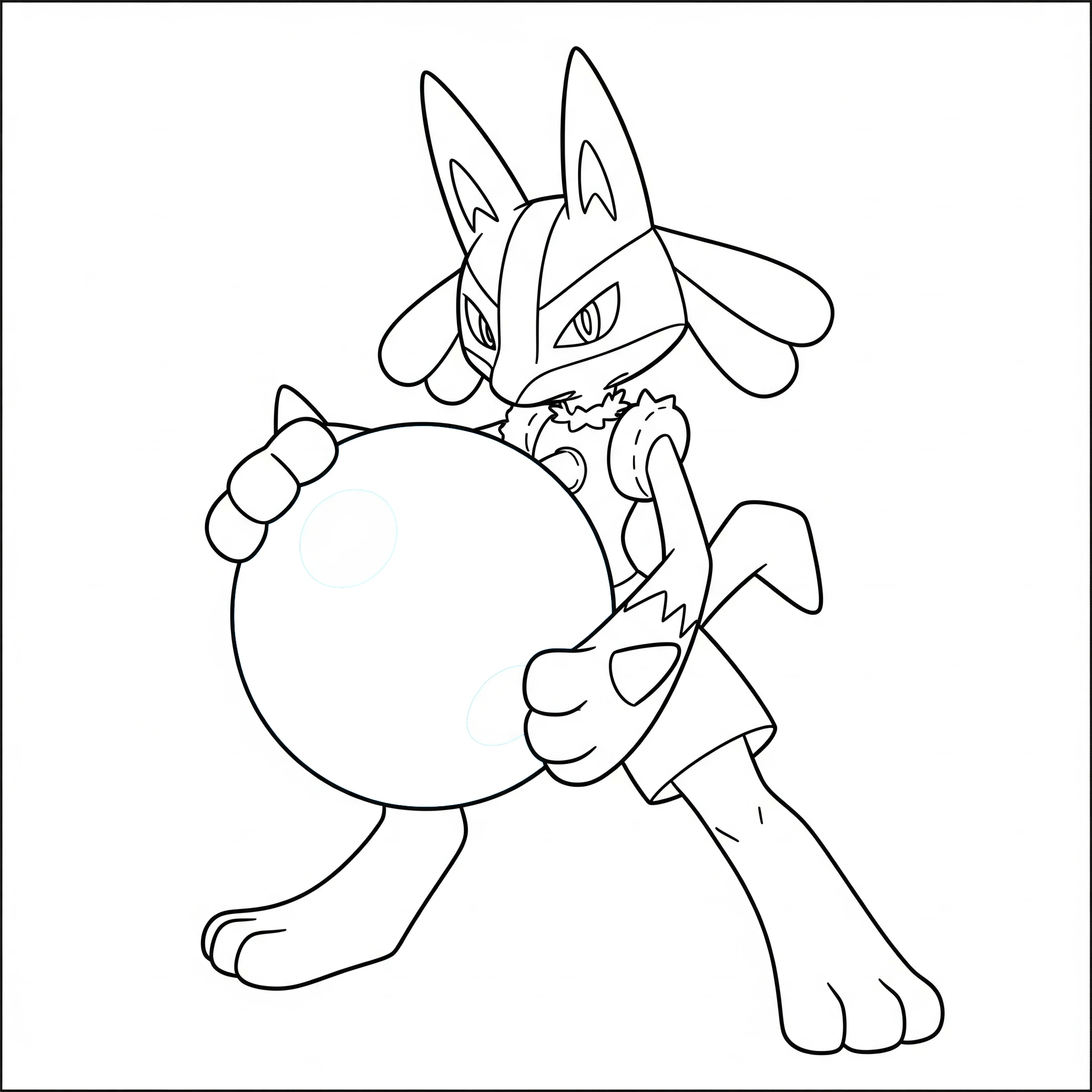 coloriage Lucario pour enfant de 7 ans