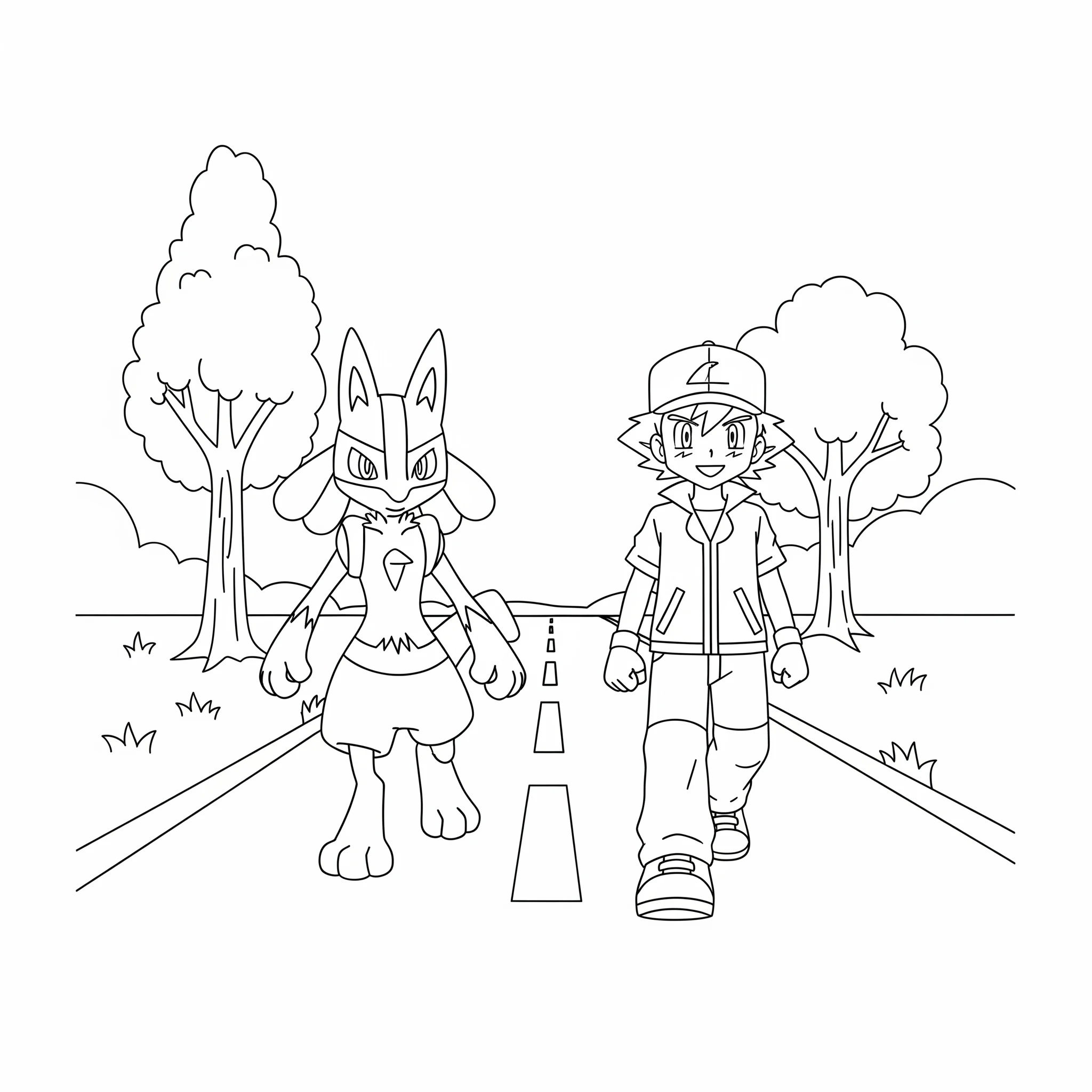 a imprimer coloriage Lucario gratuit 1