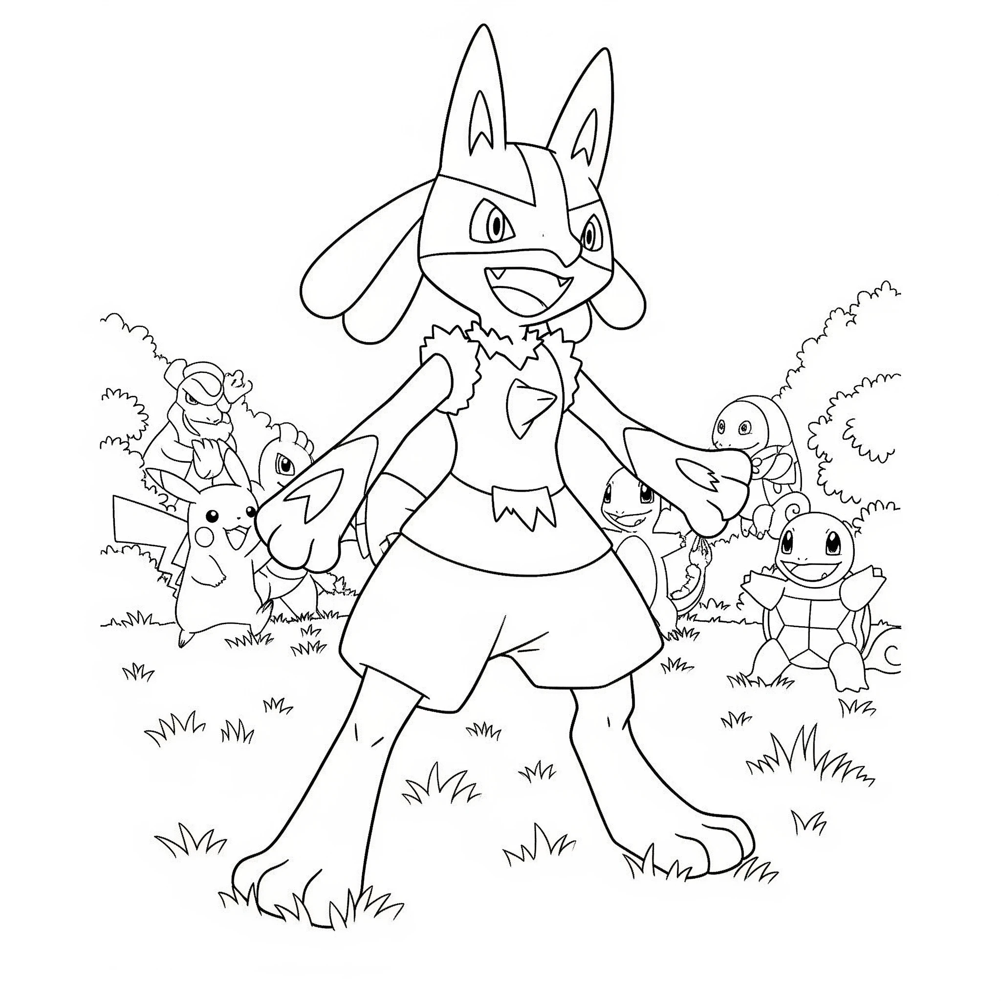 coloriage Lucario à imprimer pdf gratuit