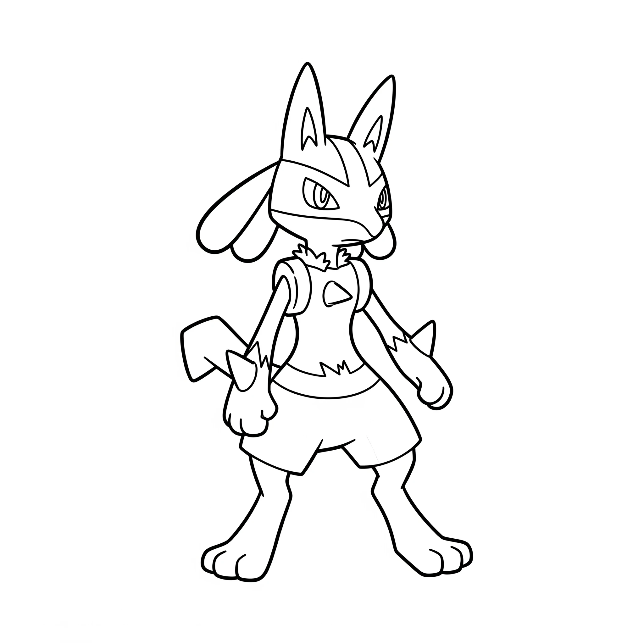 coloriage Lucario pour enfant à imprimer