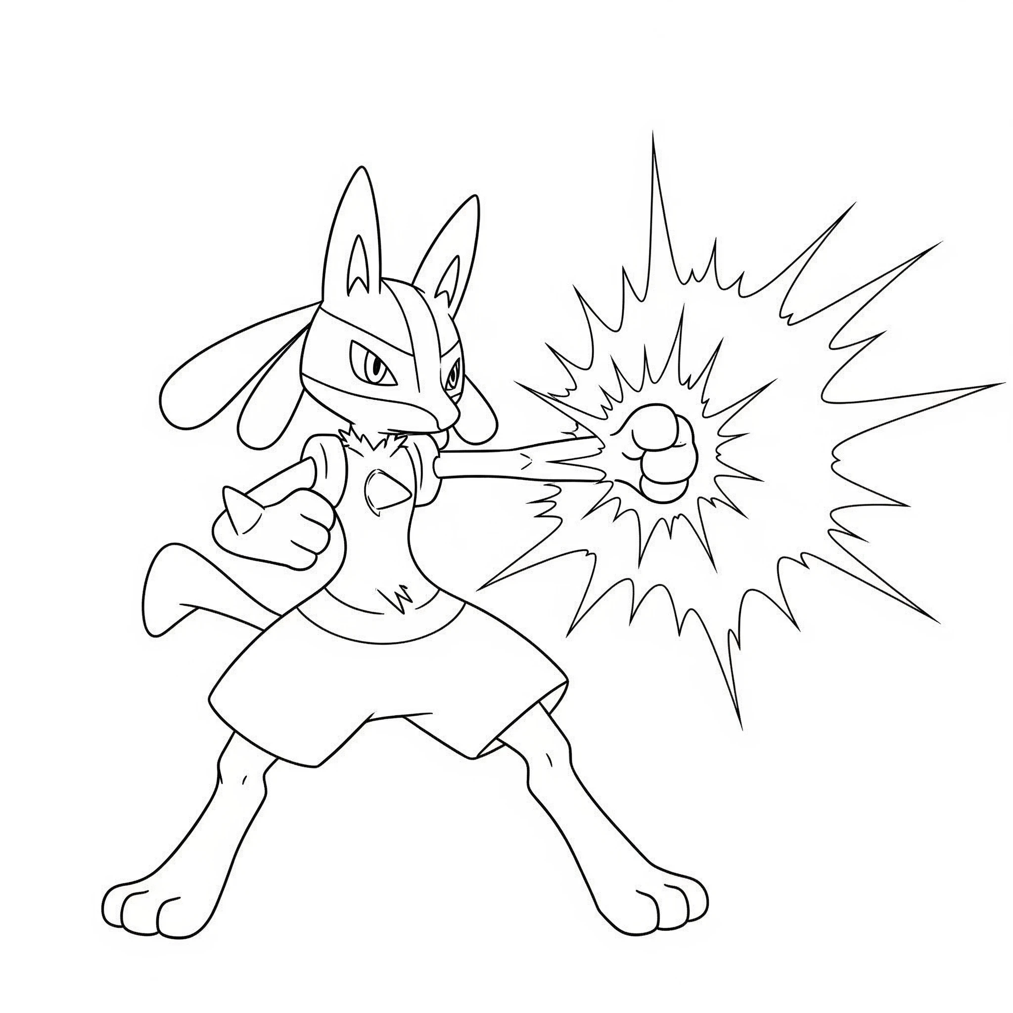 coloriage Lucario pour enfant de 10 ans