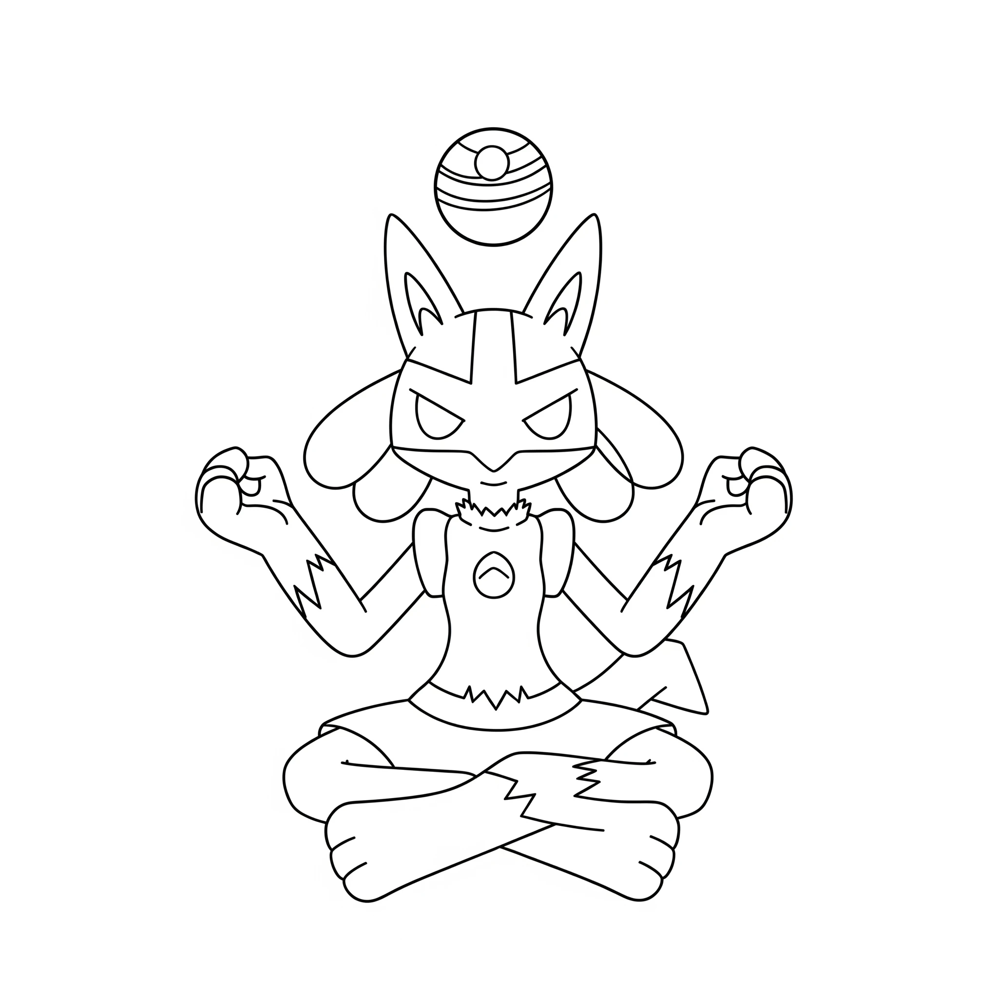 coloriage Lucario pour enfant de 5 ans