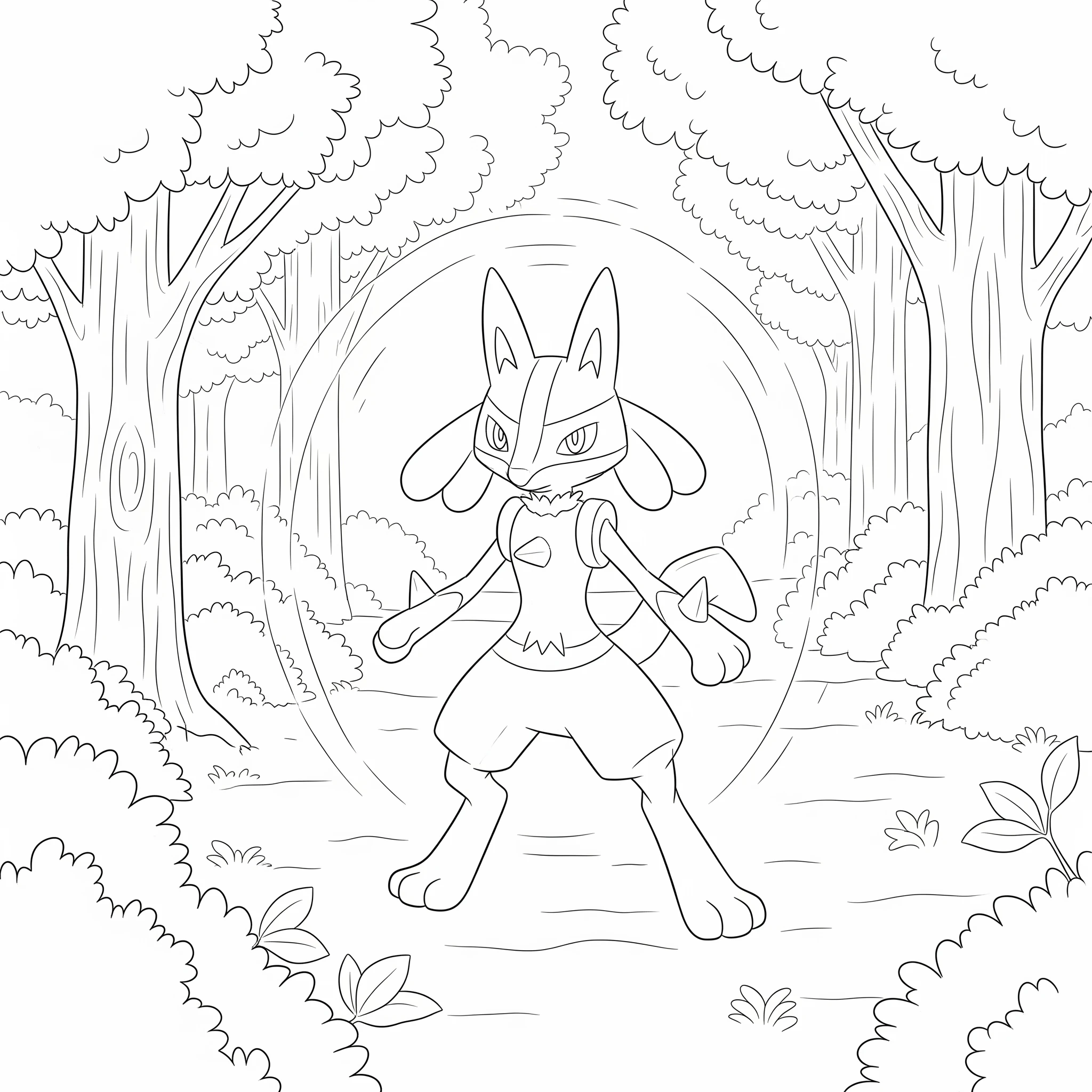 a imprimer coloriage Lucario gratuit