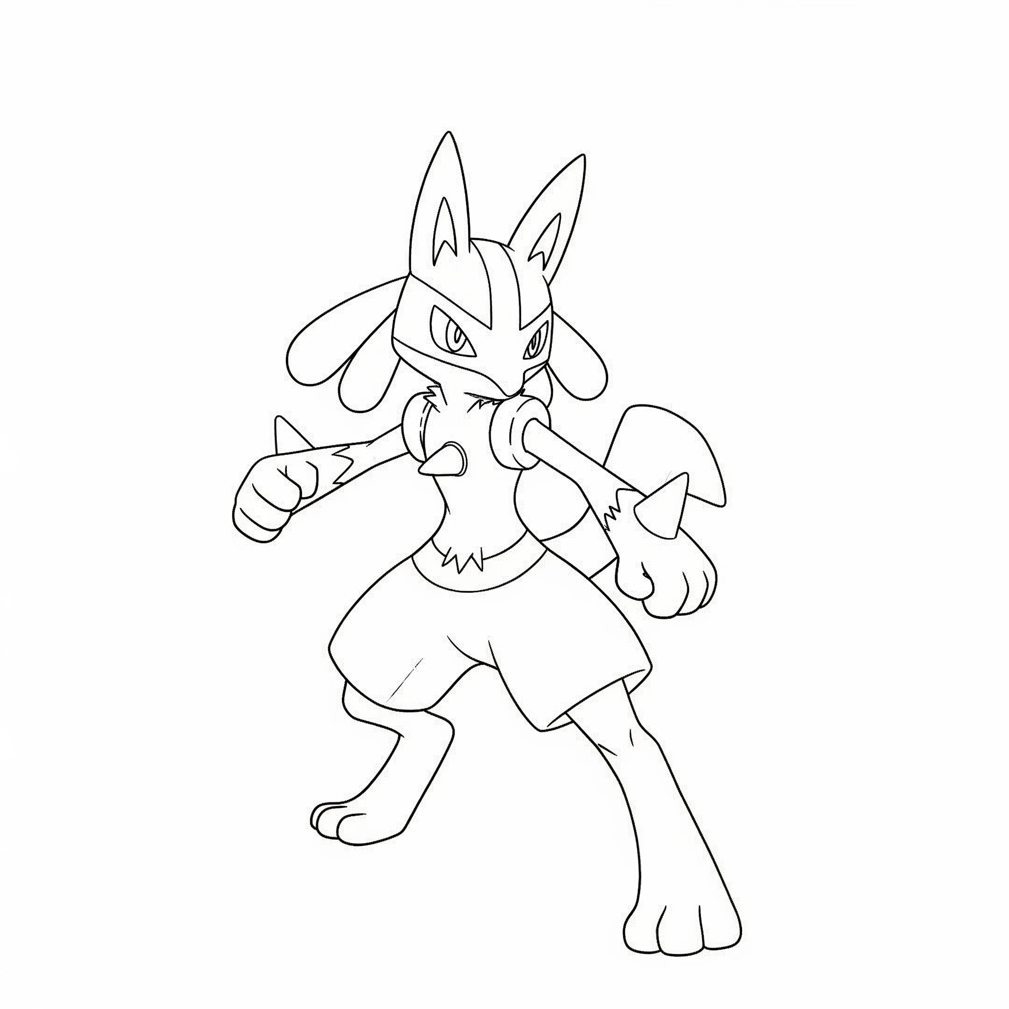 coloriage Lucario et dessin a imprimer 1