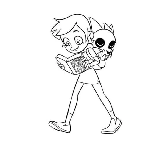 coloriage Luz à Osville pour enfant de 7 ans