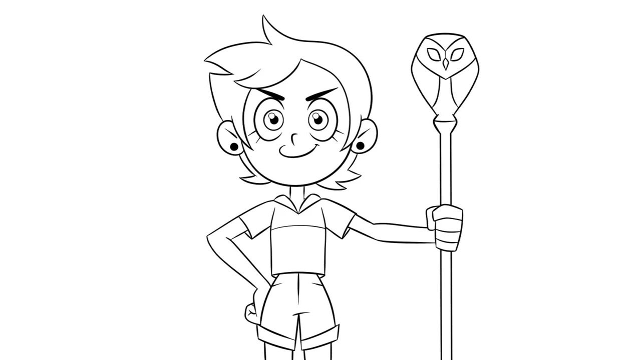 coloriage Luz à Osville pour enfant de 4 ans