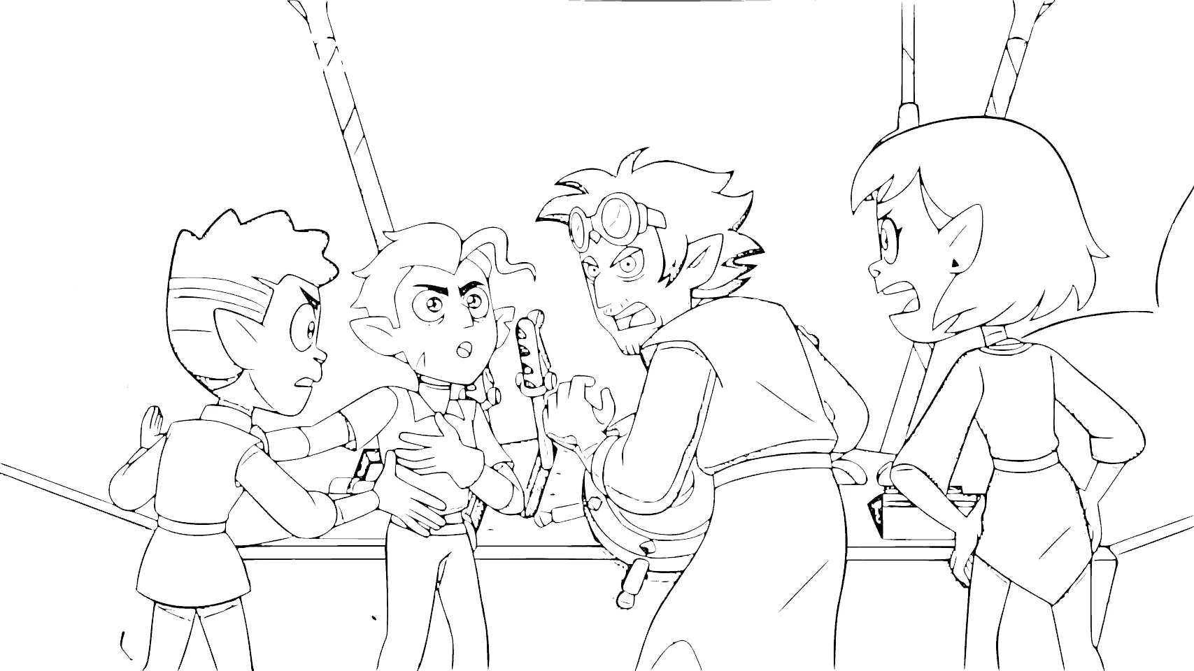 coloriage Luz à Osville pour enfant de 6 ans