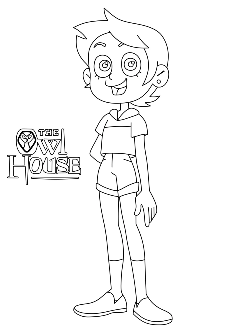 coloriage Luz à Osville à imprimer pour enfant de 2 ans
