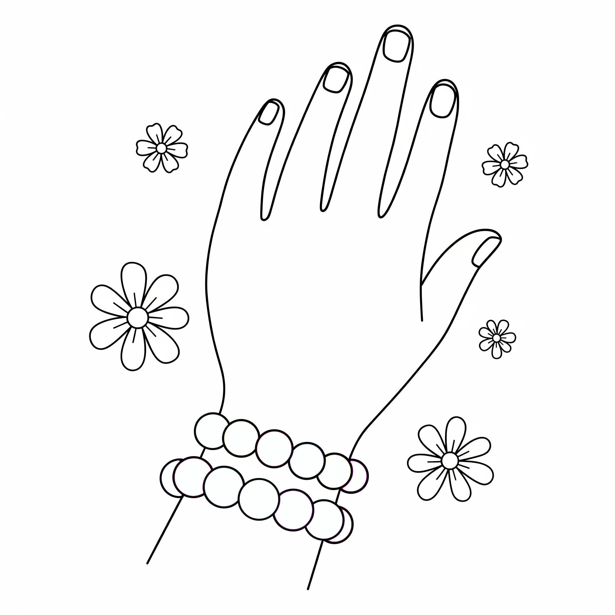 coloriage Mains a colorier en ligne