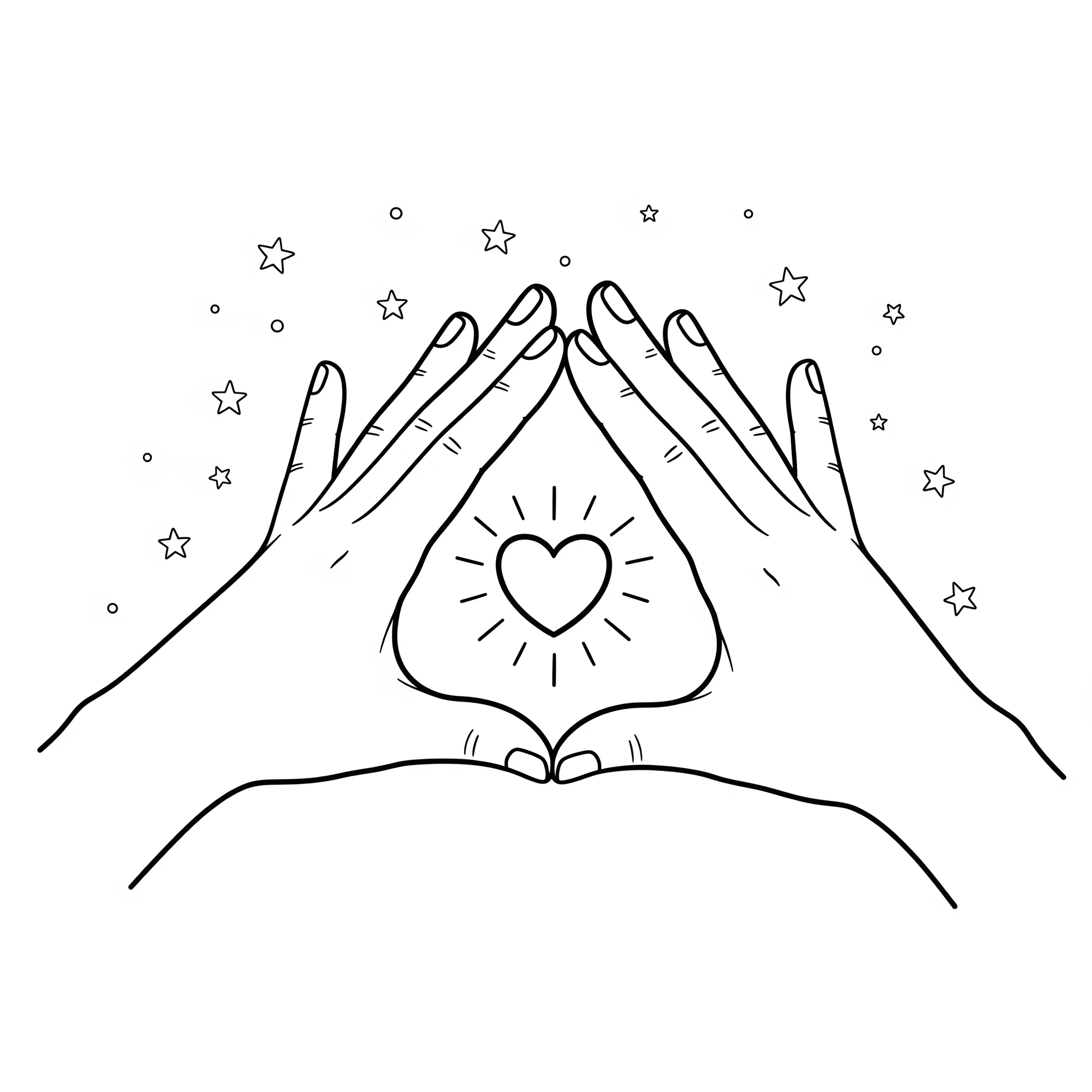 coloriage Mains pour enfant de 2 ans