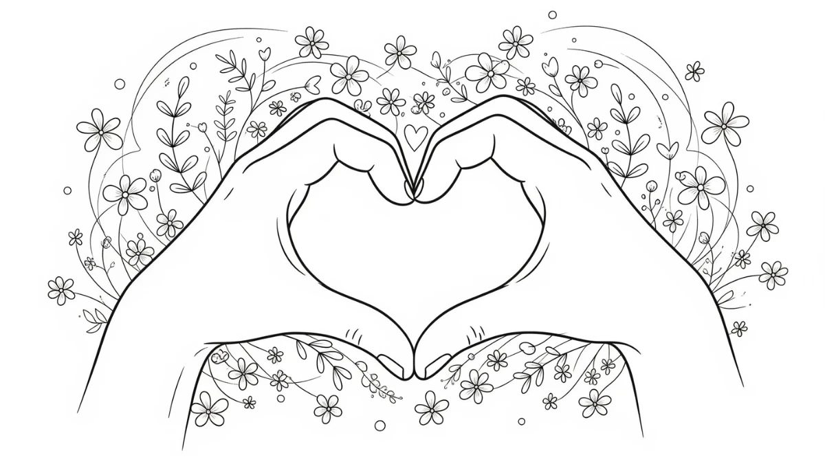 coloriage Mains pour primaire
