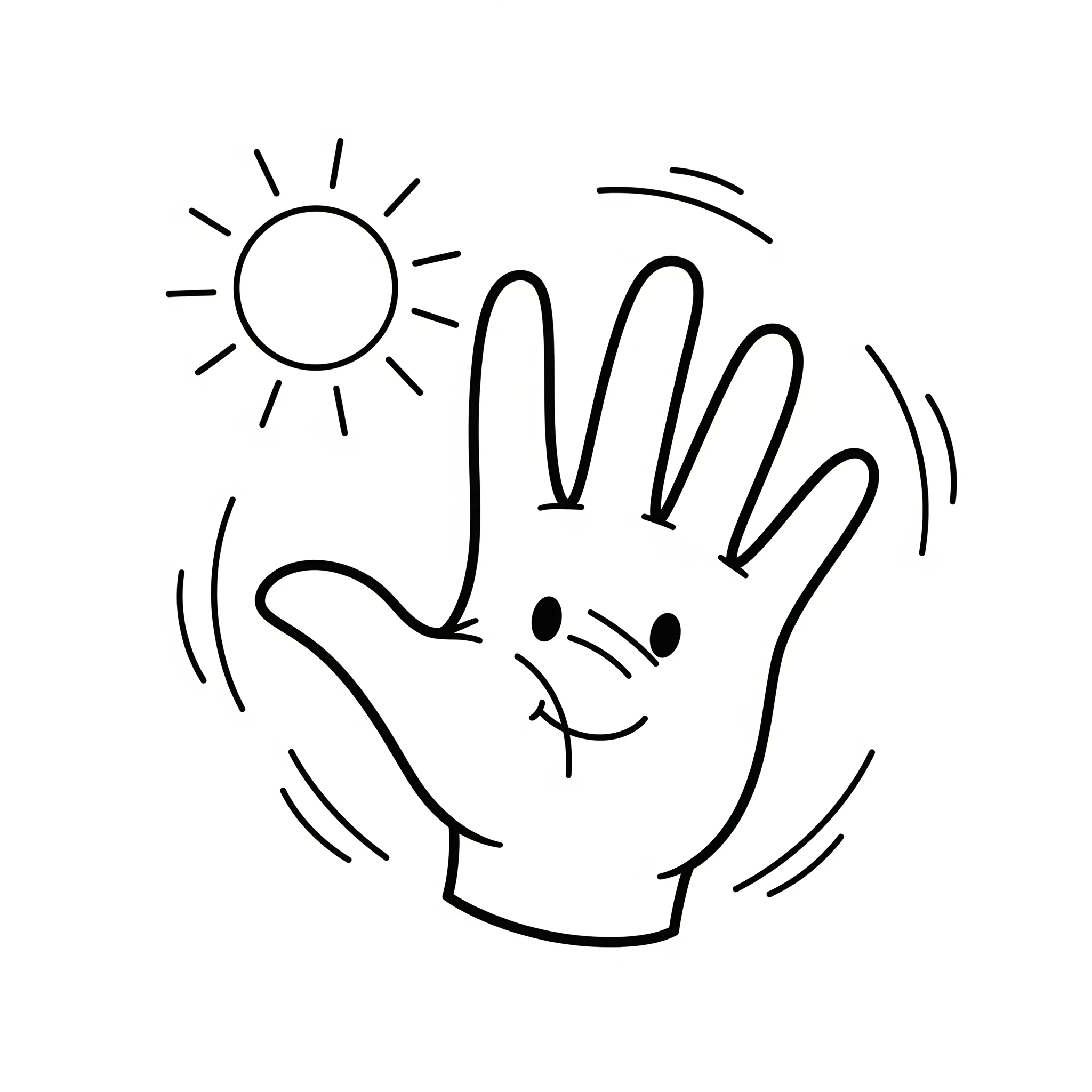 coloriage Mains pour enfant de 7 ans