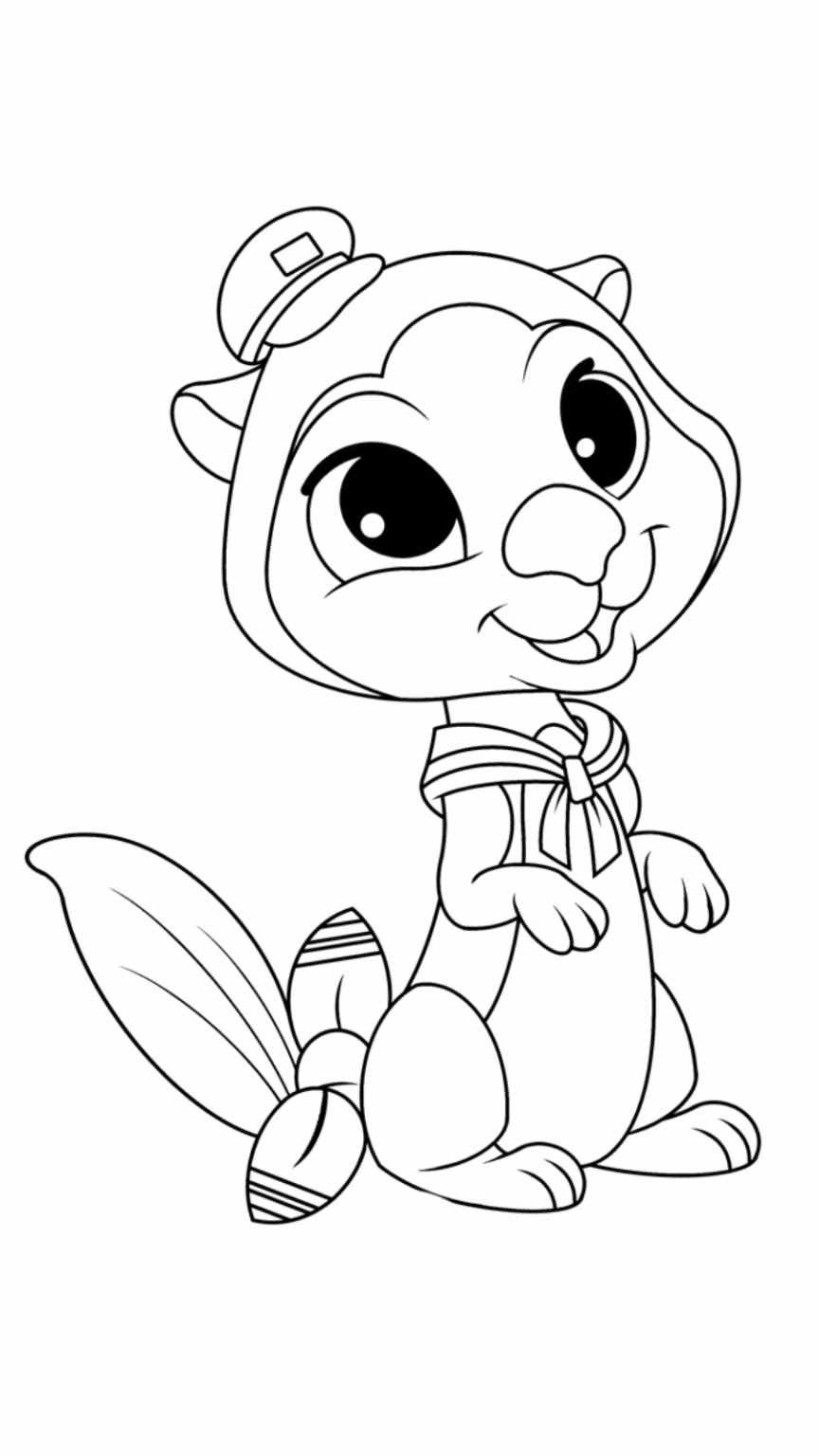 44 Palace Pets Coloring Pages: Fairytale Drawings to Print