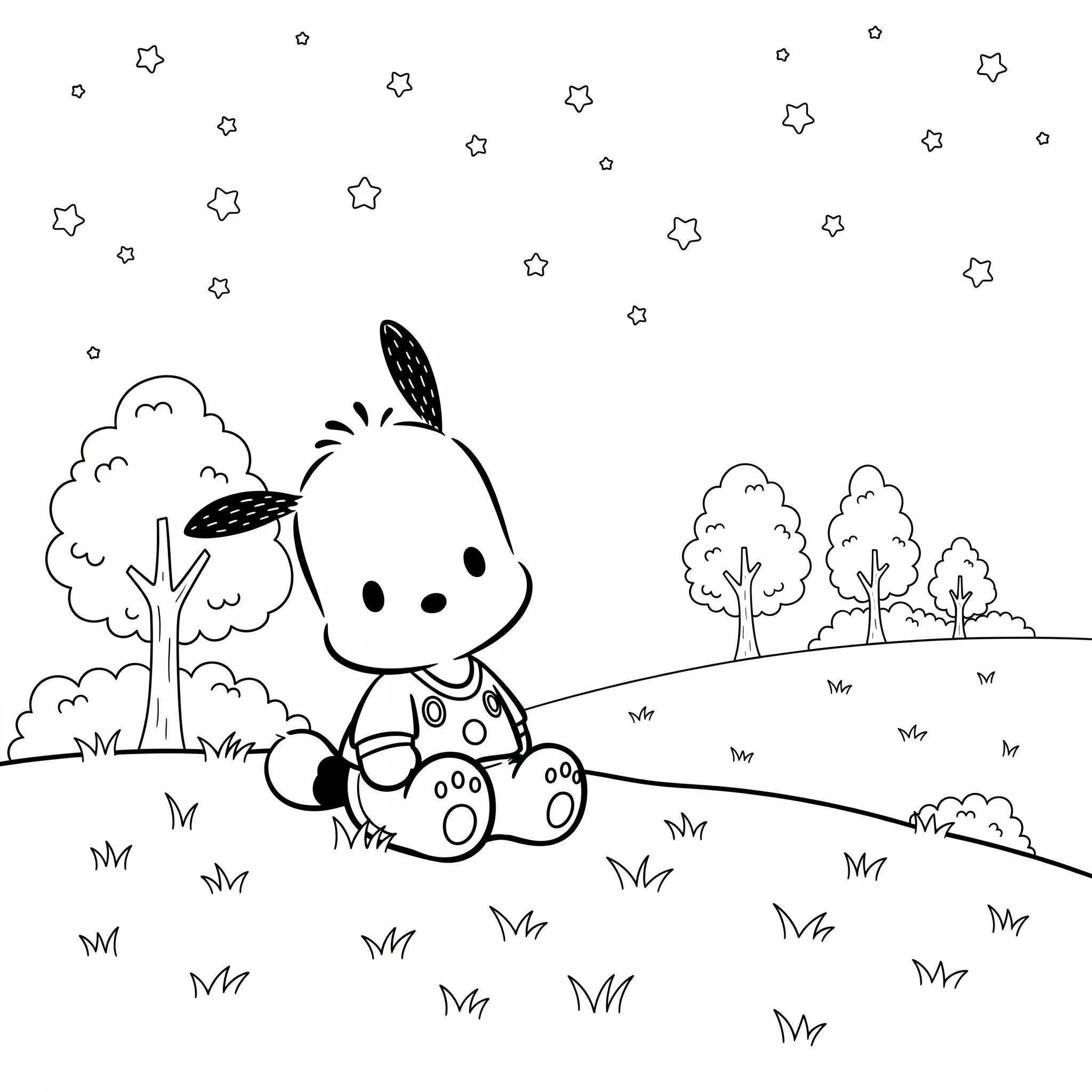 coloriage Pochacco d'enfant a imprimer