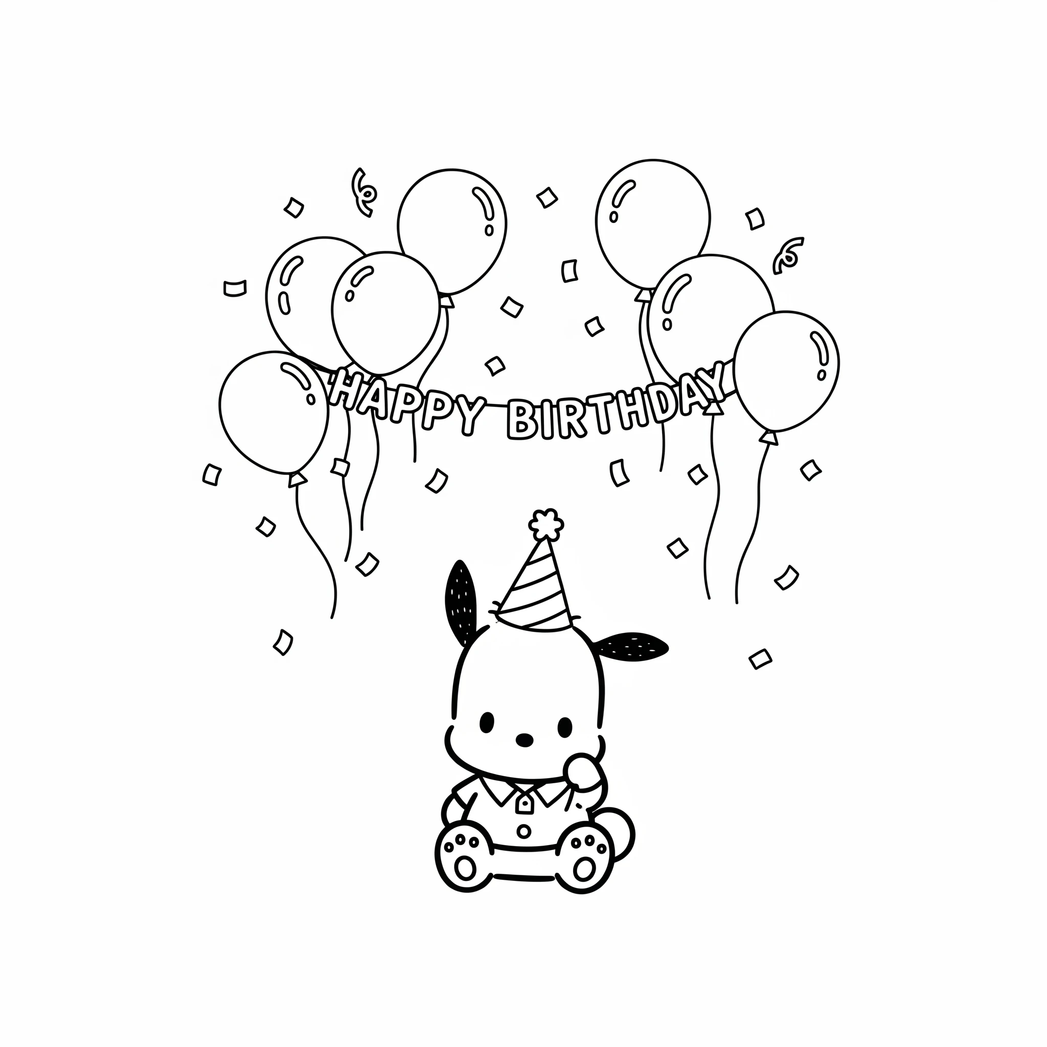 coloriage Pochacco d'enfant a imprimer 1
