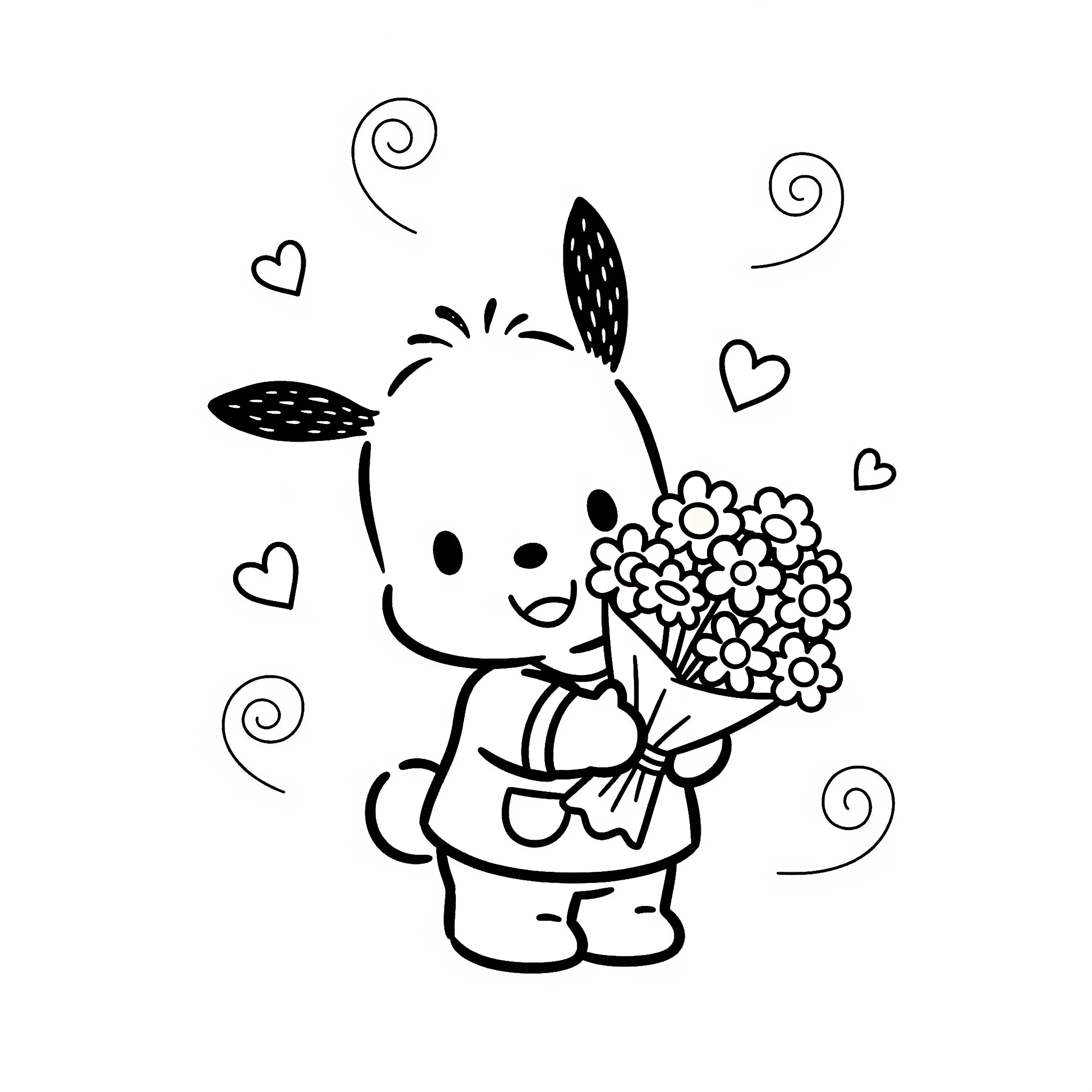coloriage Pochacco et apprentissage