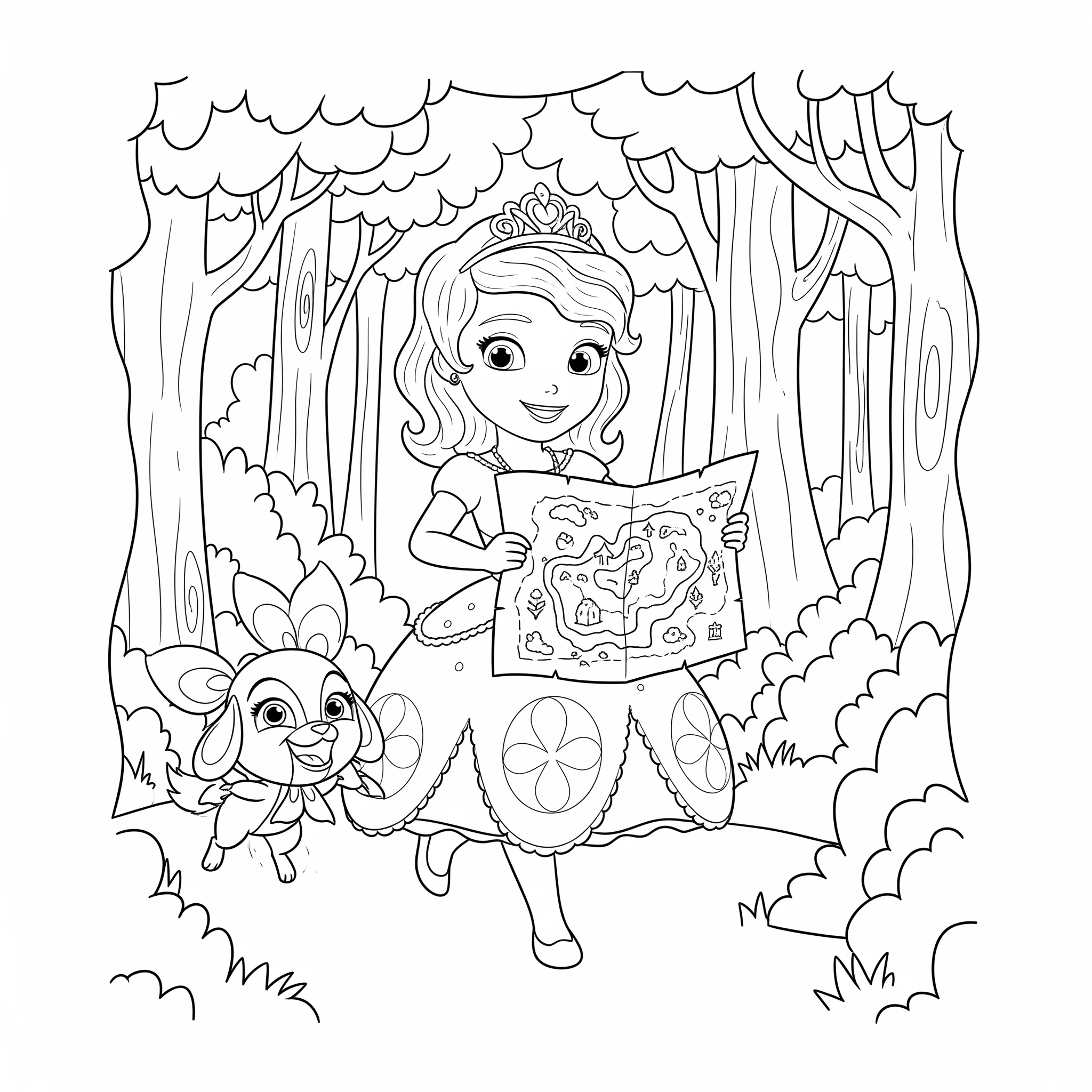 coloriage Princesse Sofia gratuit pour enfants