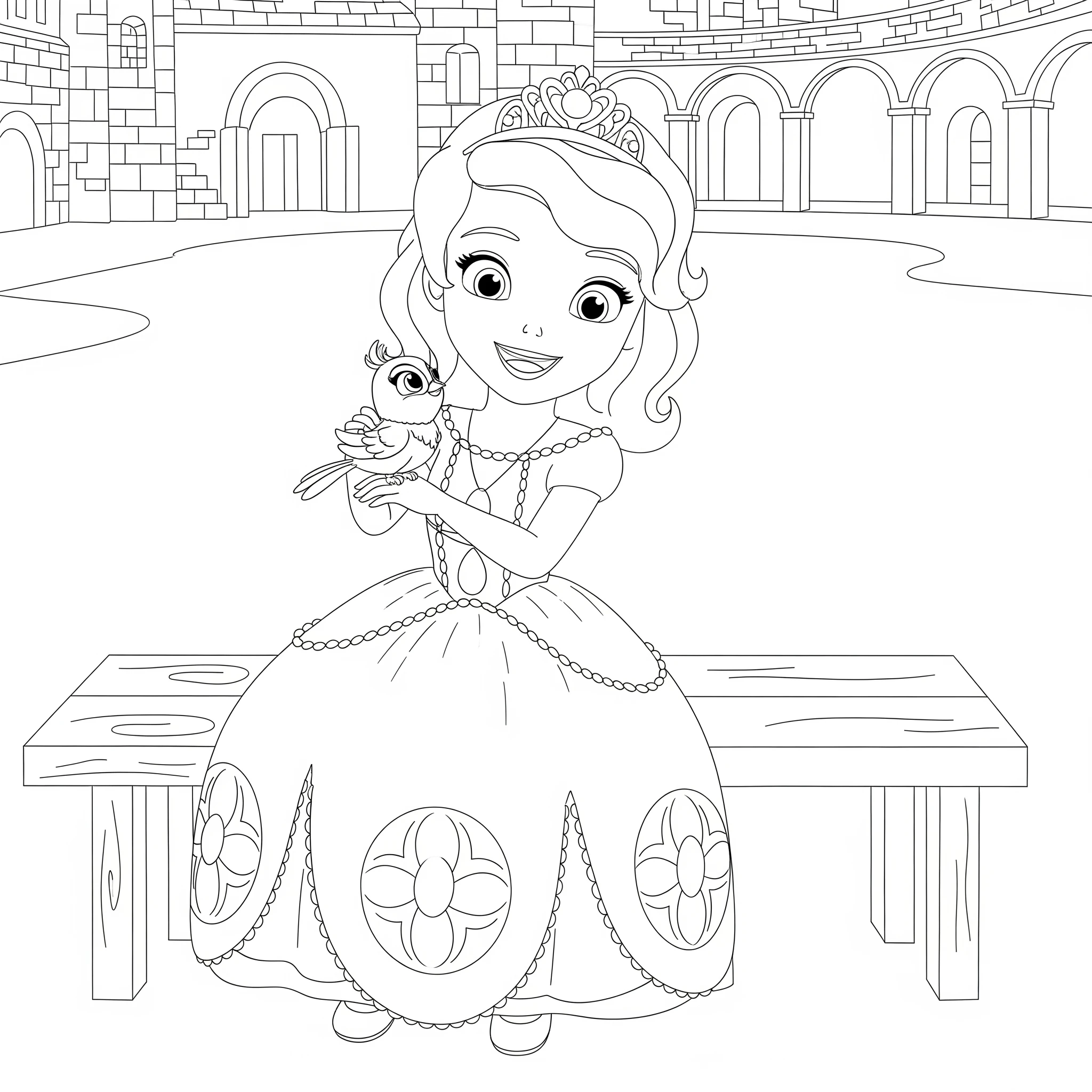 a imprimer coloriage Princesse Sofia gratuit