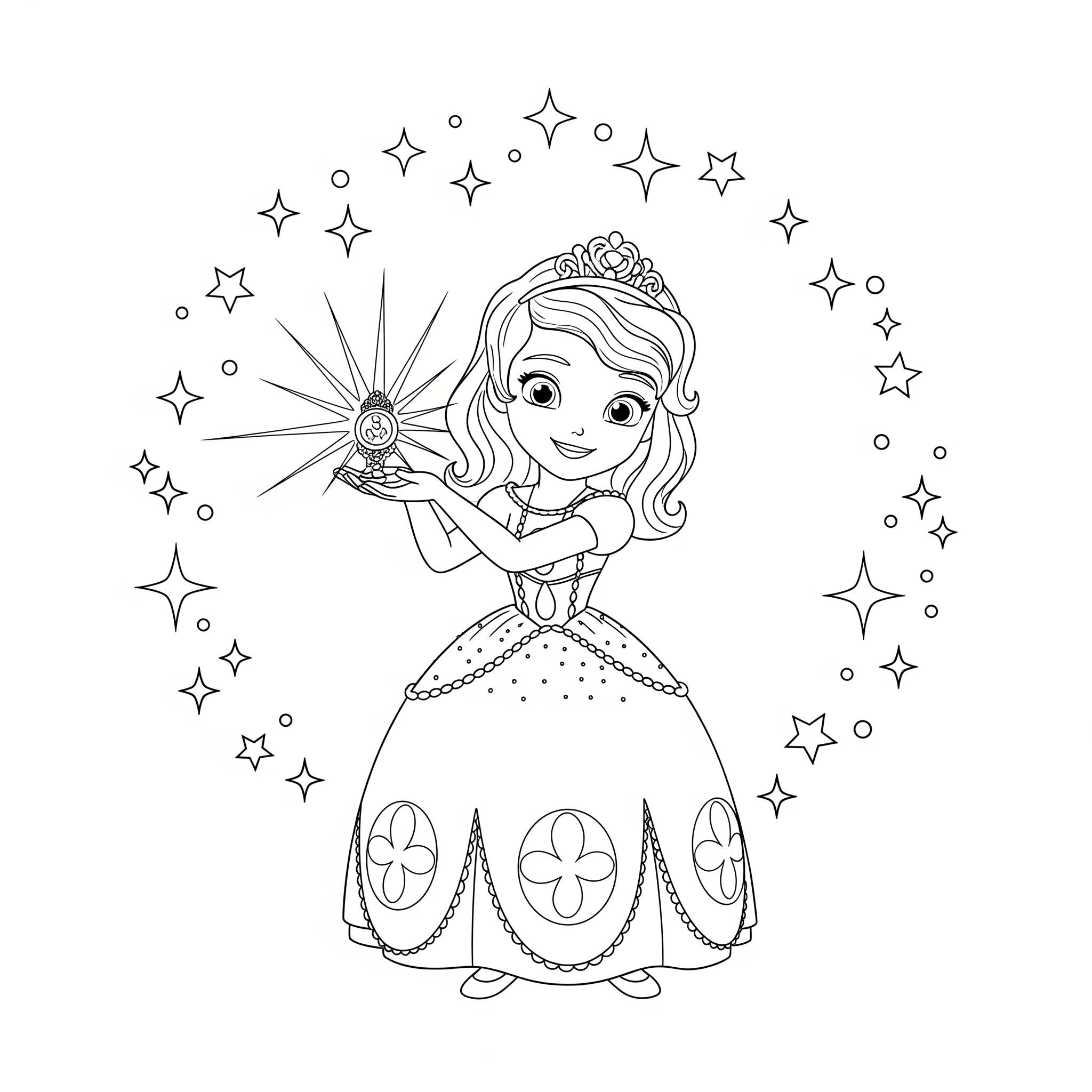 coloriage Princesse Sofia à imprimer pdf