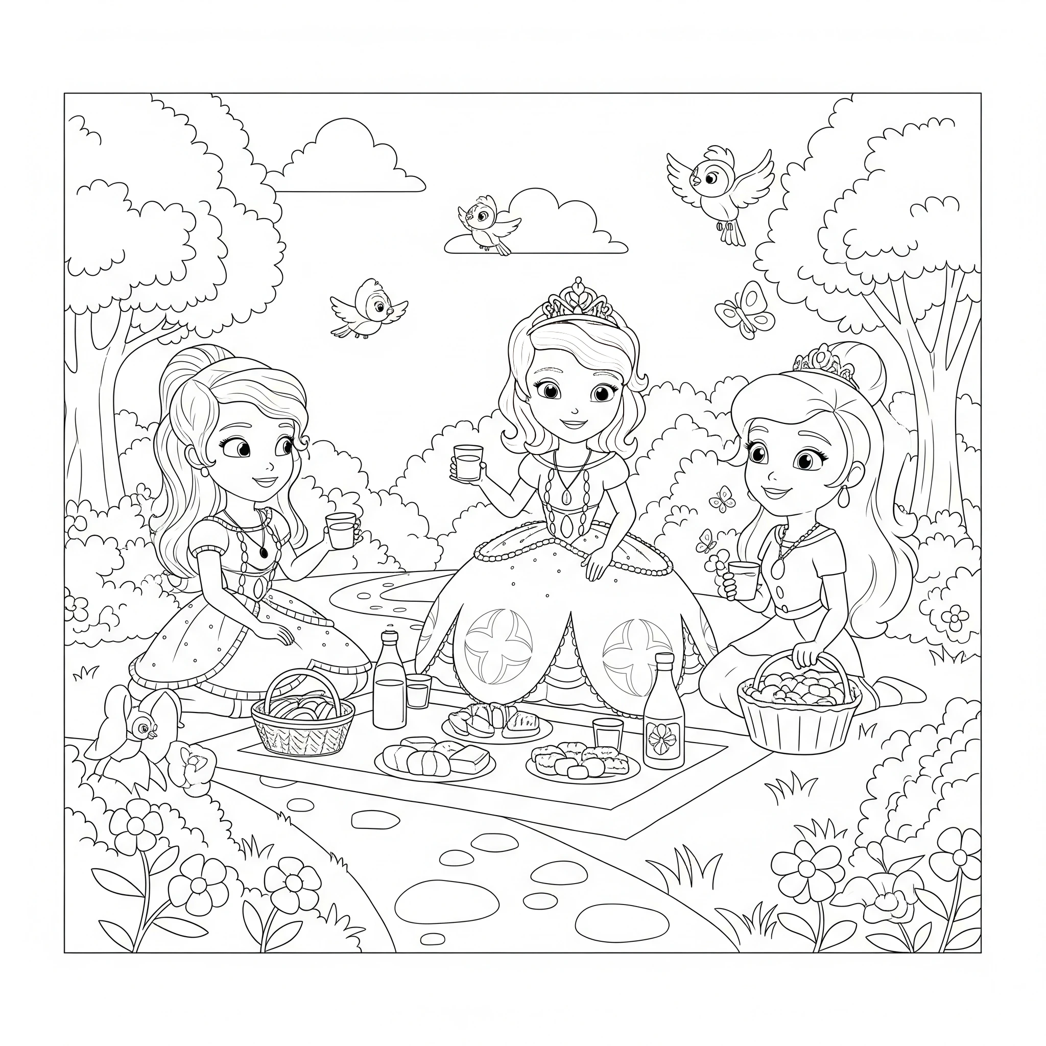 coloriage Princesse Sofia a colorier en ligne