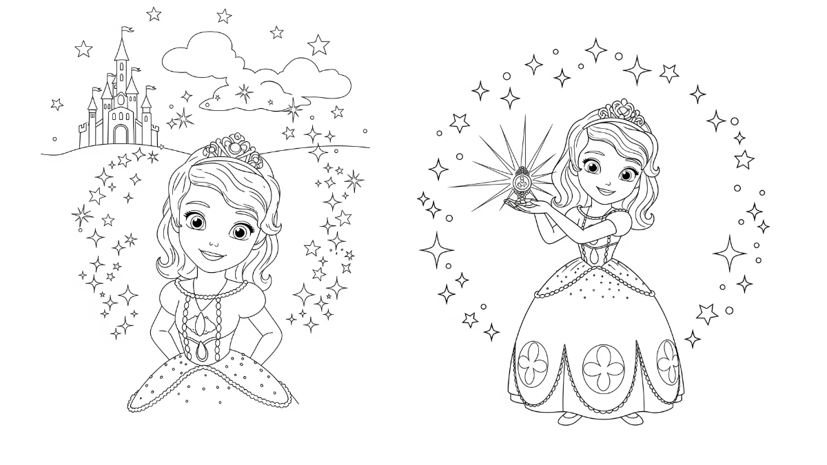 coloriage Princesse Sofia pour enfant de 2 ans