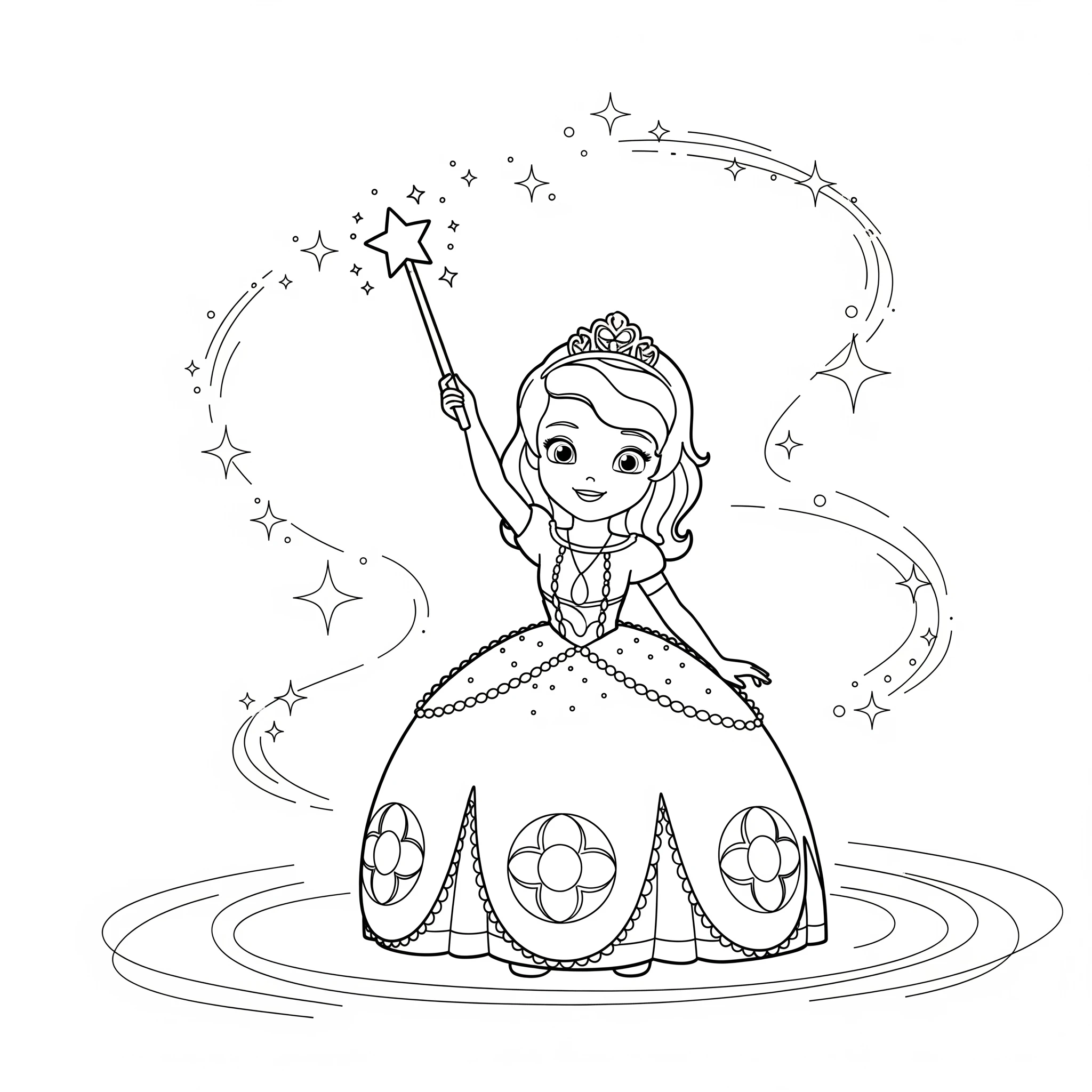 coloriage Princesse Sofia pour enfants a imprimer 2