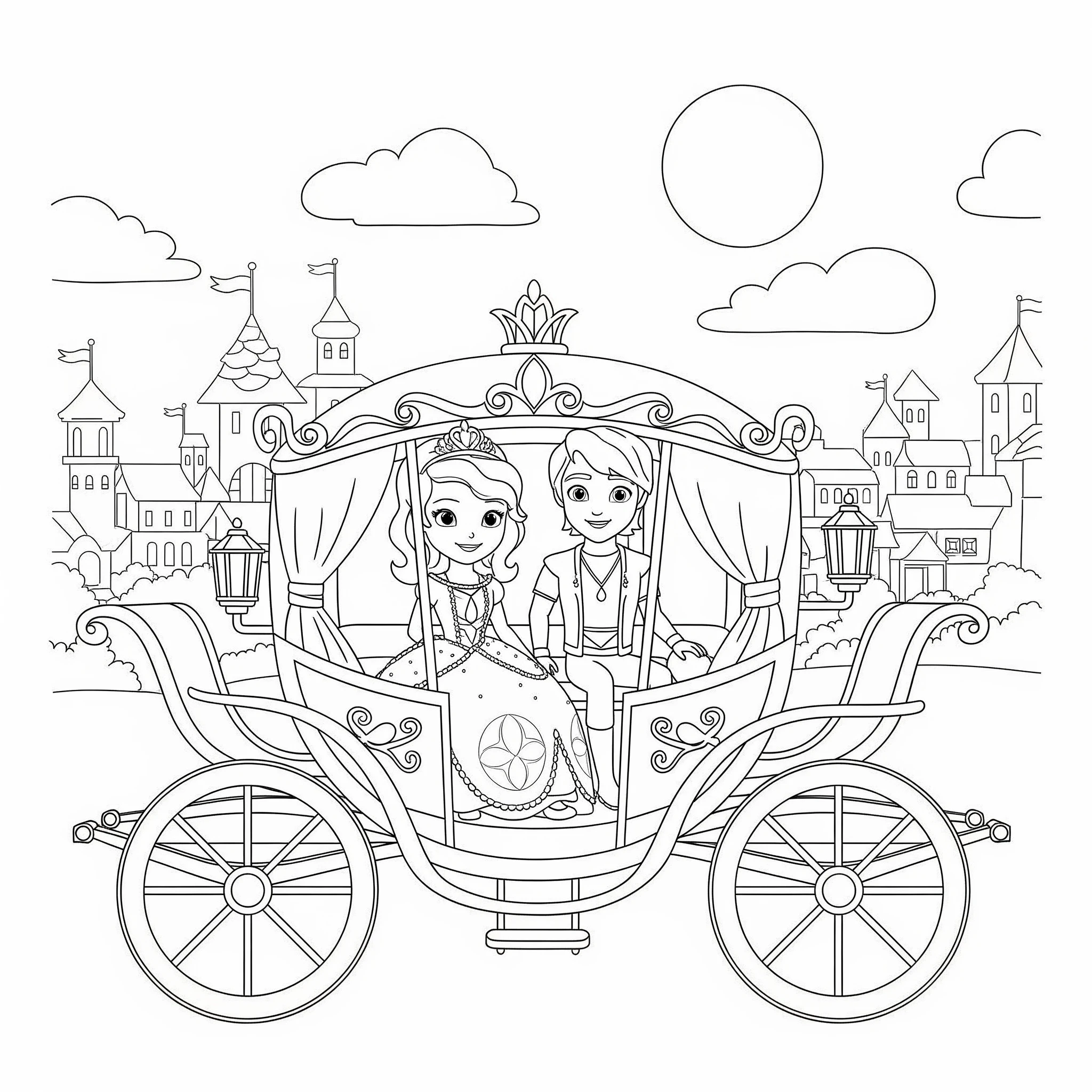 coloriage Princesse Sofia pour enfant
