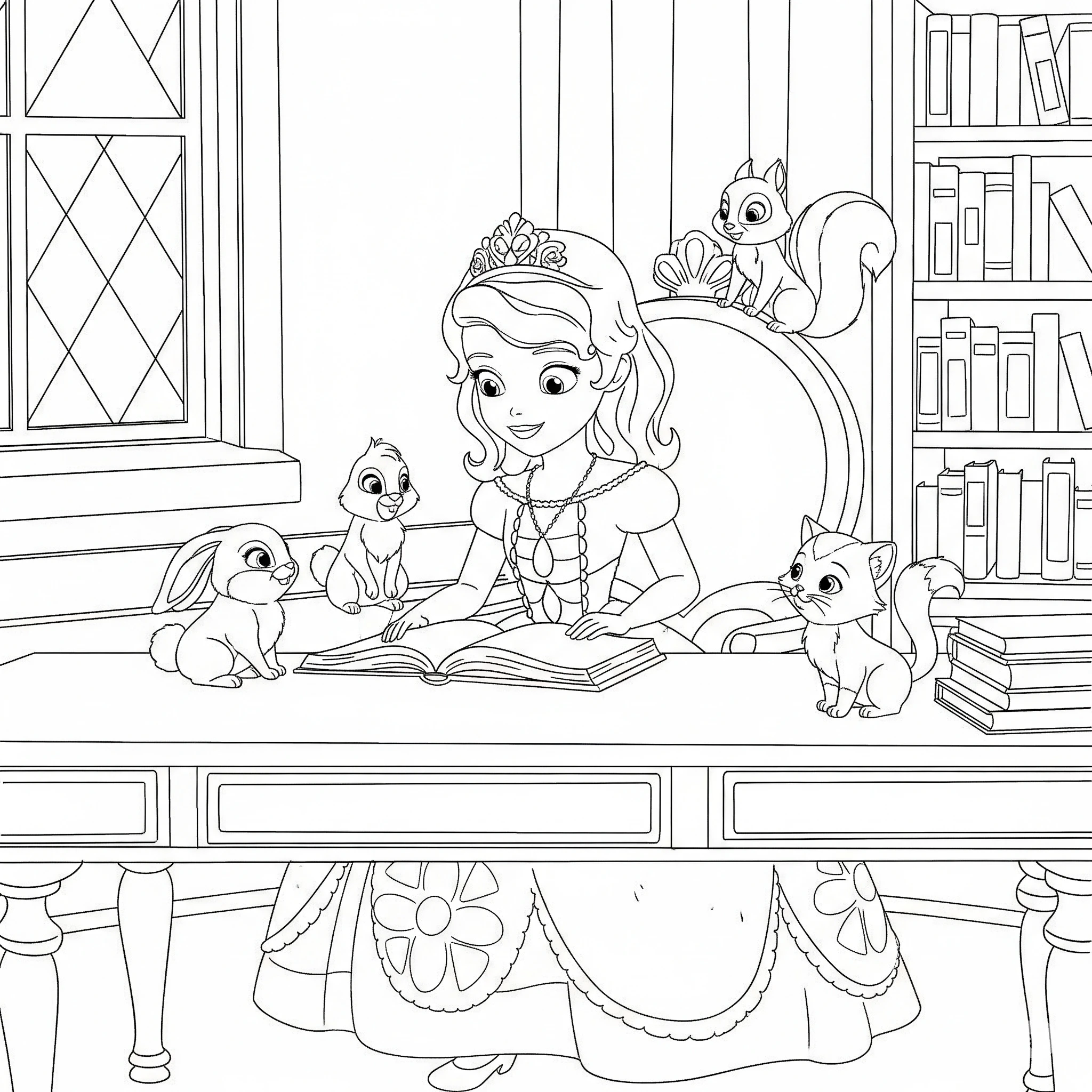 coloriage Princesse Sofia à imprimer 1