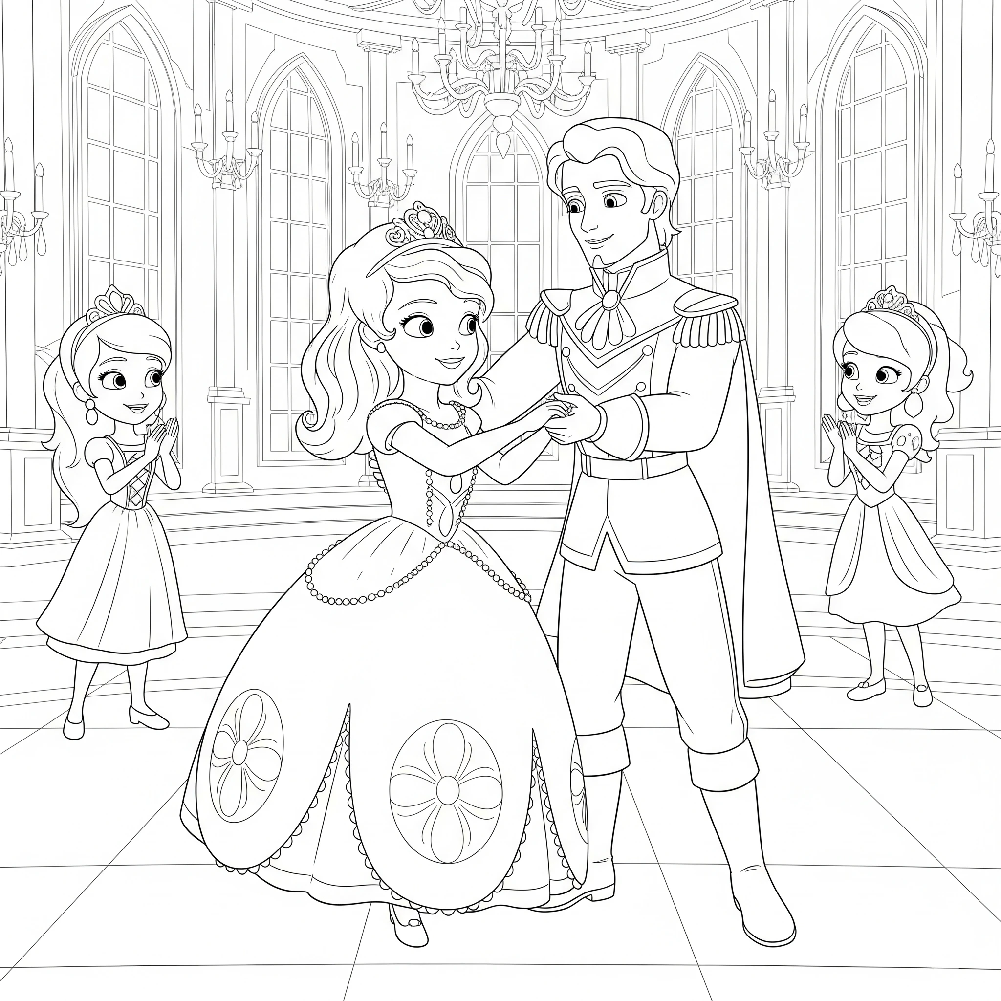 coloriage Princesse Sofia pour enfant gratuit