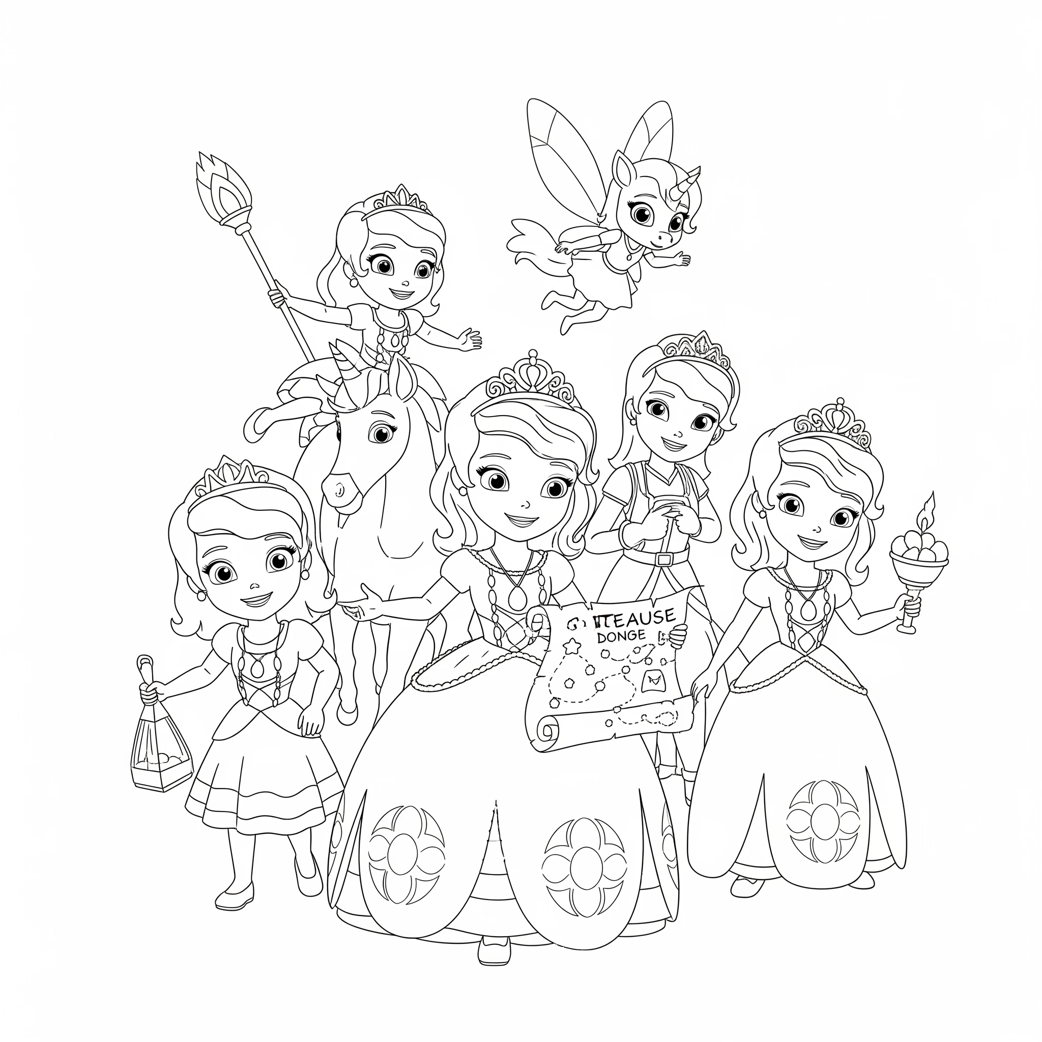 coloriage Princesse Sofia à imprimer