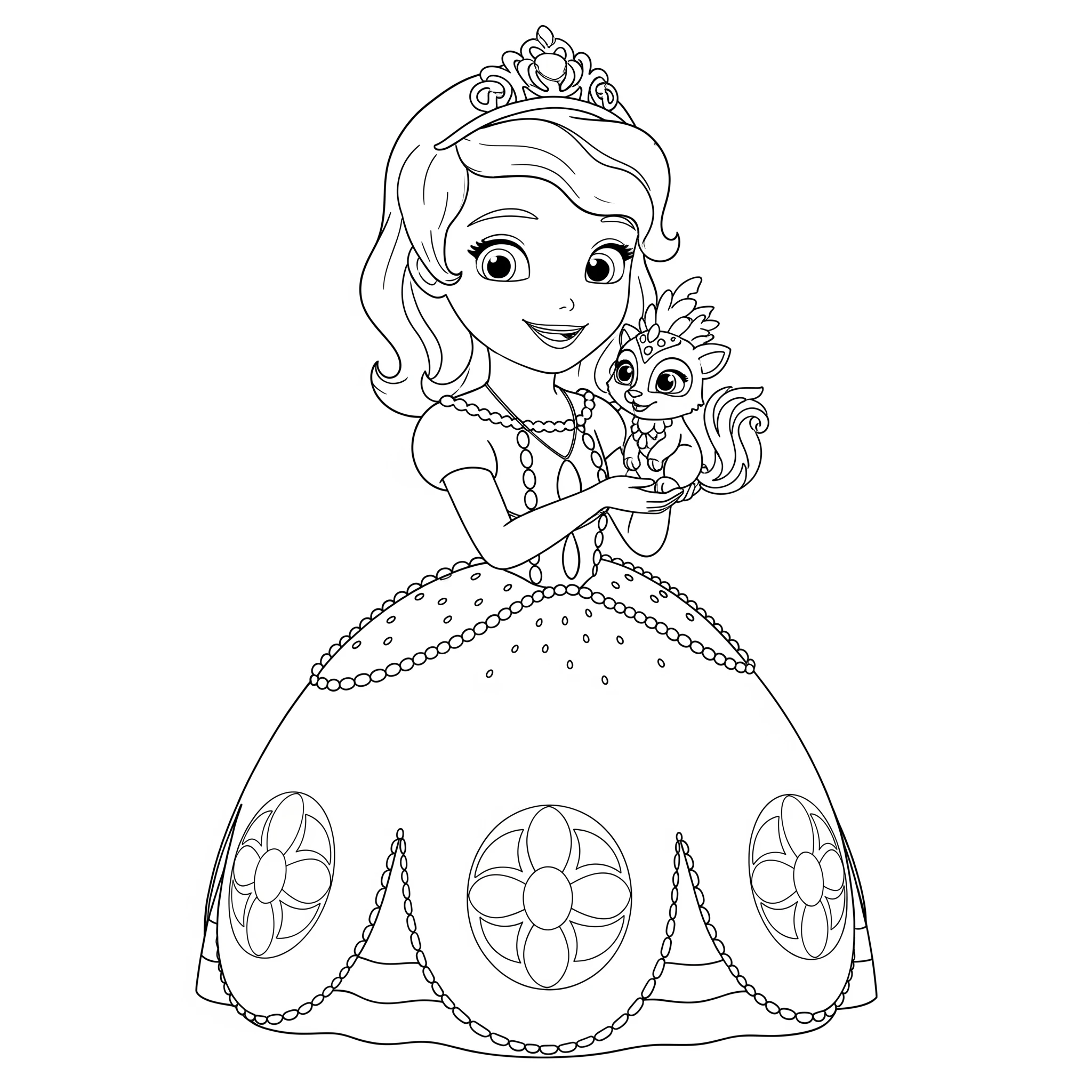 coloriage Princesse Sofia educatif pour enfant