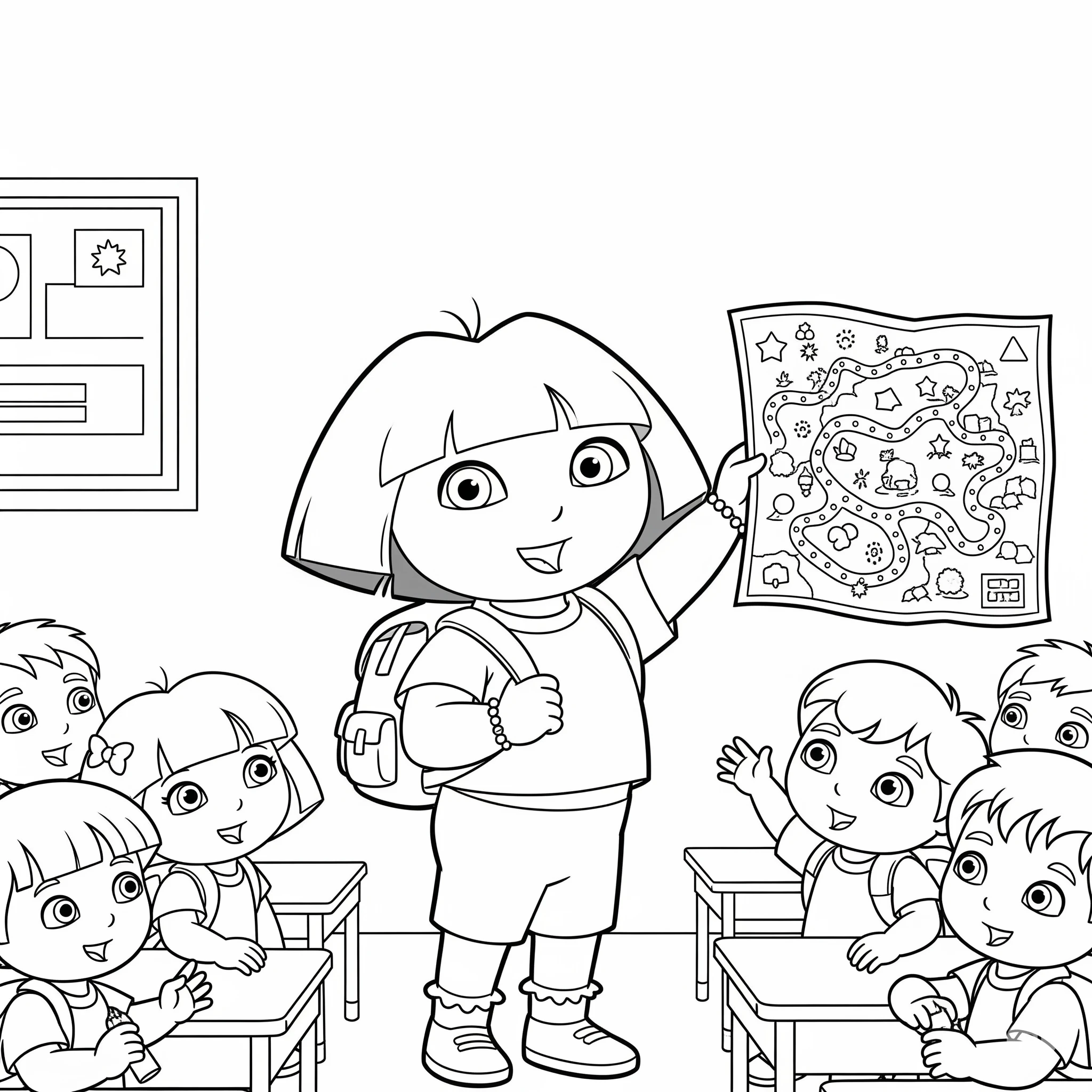 coloriage Professeur a imprimer pour enfant de 4 ans
