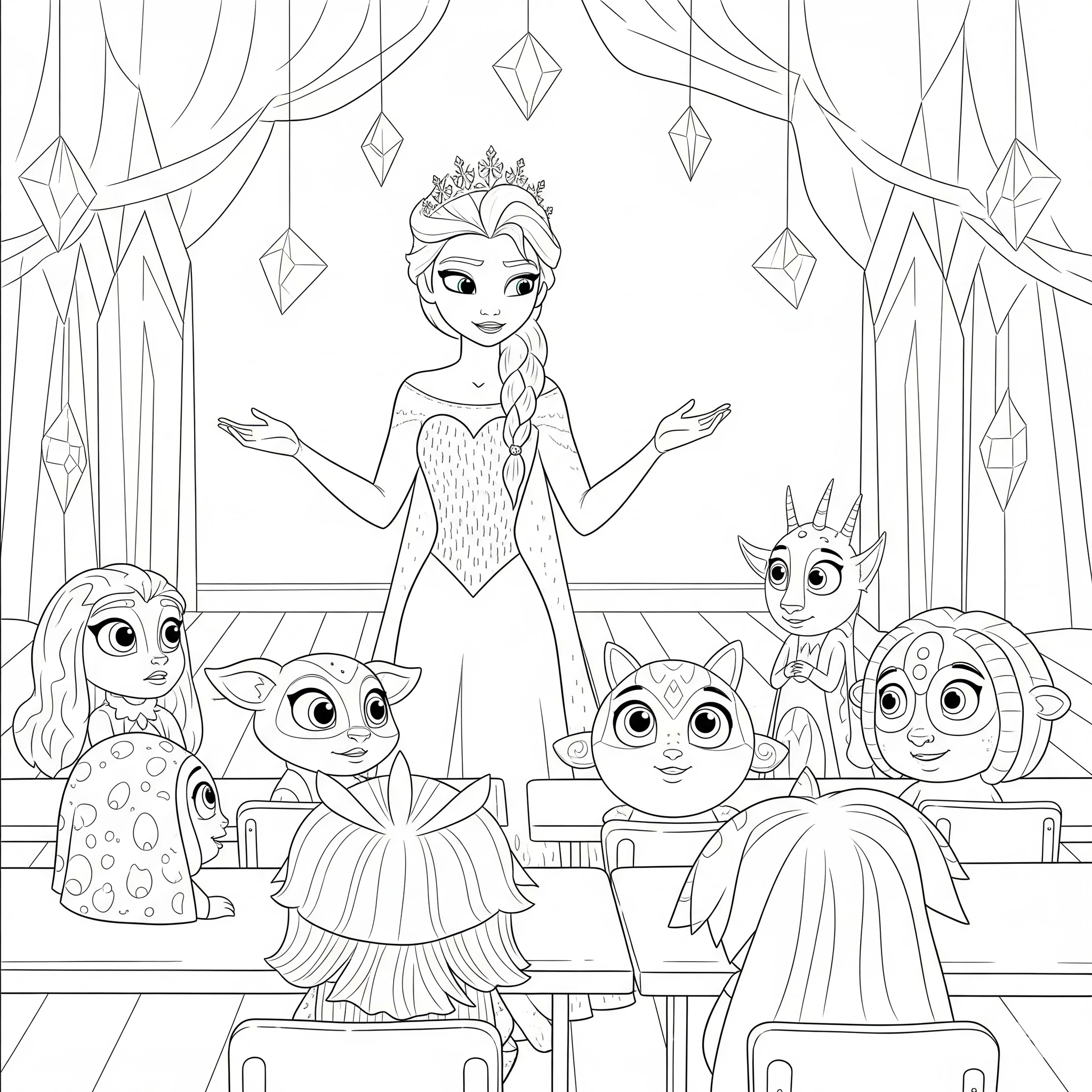 coloriage Professeur à imprimer pour enfant de 10 ans