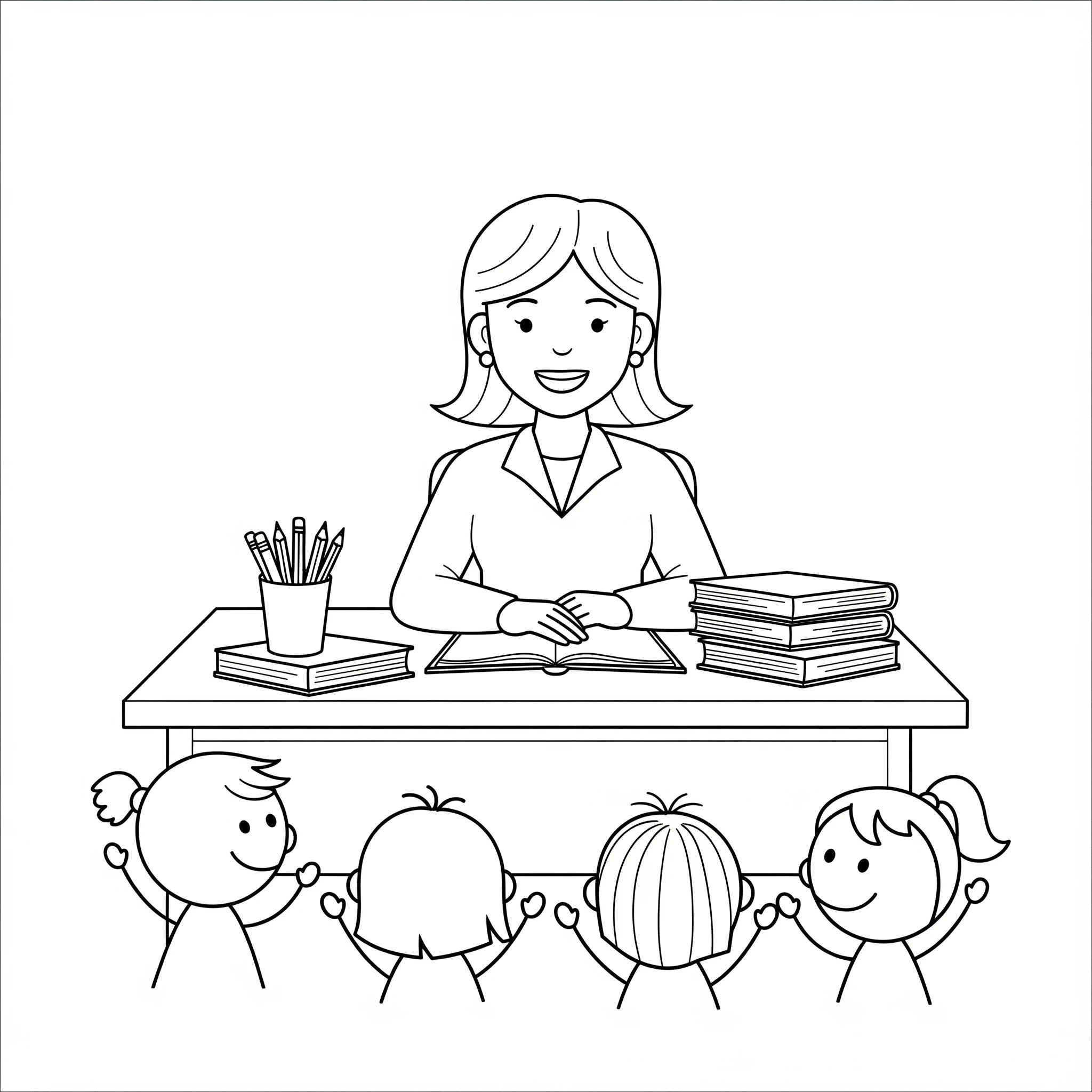 coloriage Professeur à imprimer pour enfants