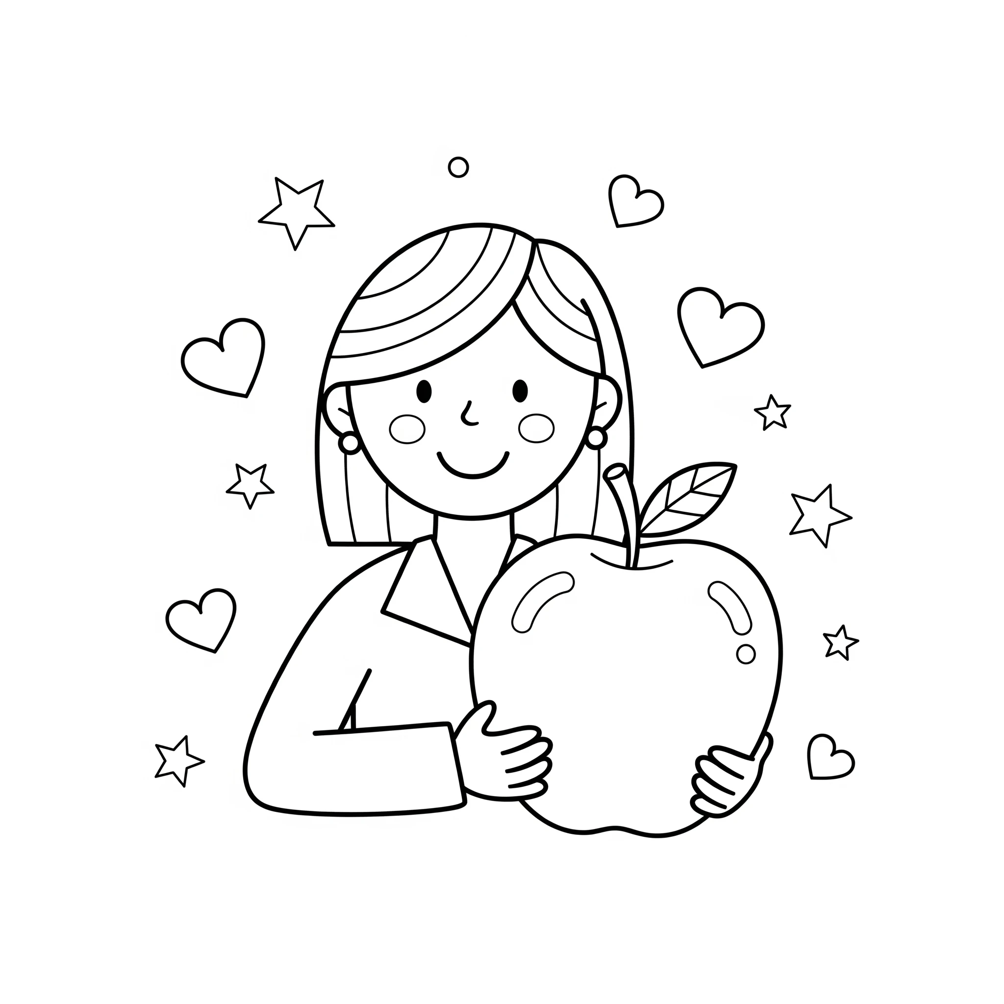 coloriage Professeur pour enfants à imprimer
