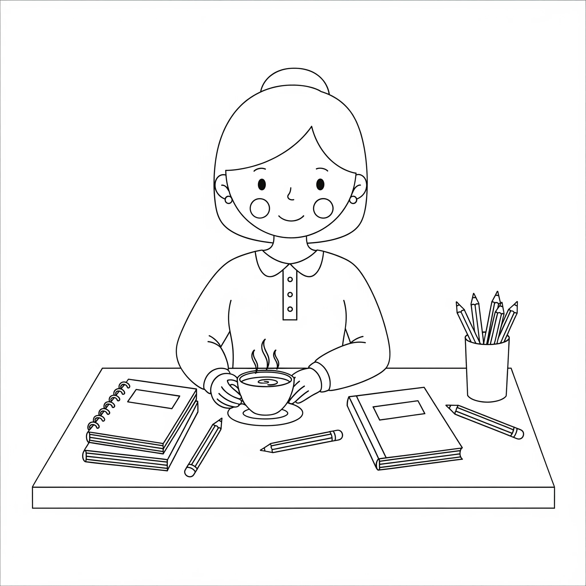 coloriage Professeur a colorier en ligne