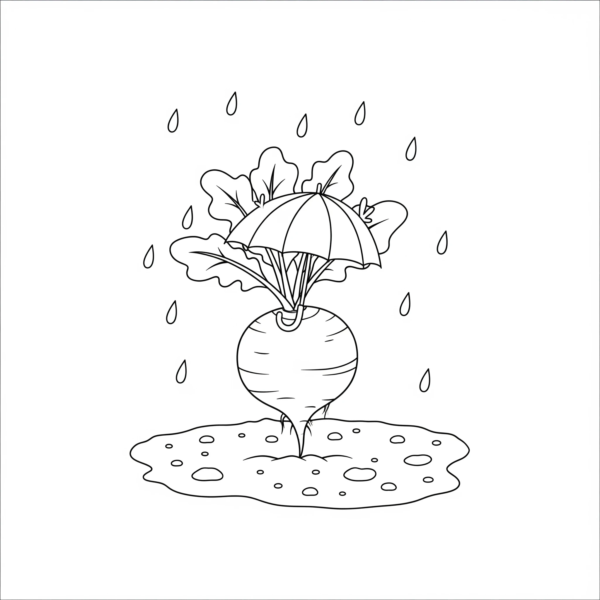 coloriage Radis pour enfant de à imprimer 1