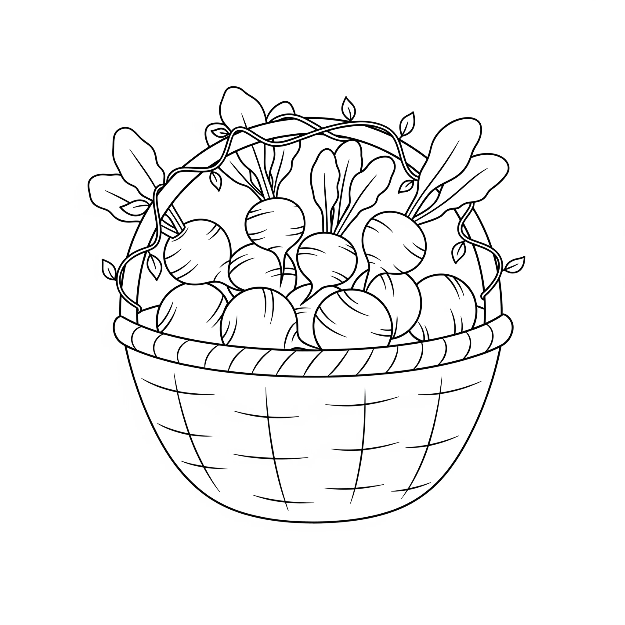 image de coloriage Radis pour enfant
