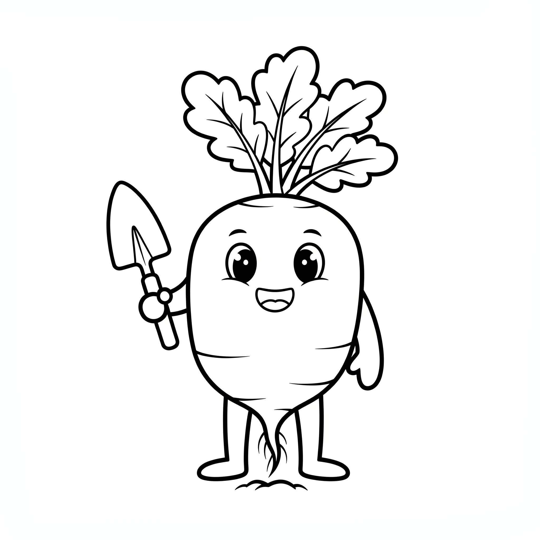 coloriage Radis d'enfant a imprimer