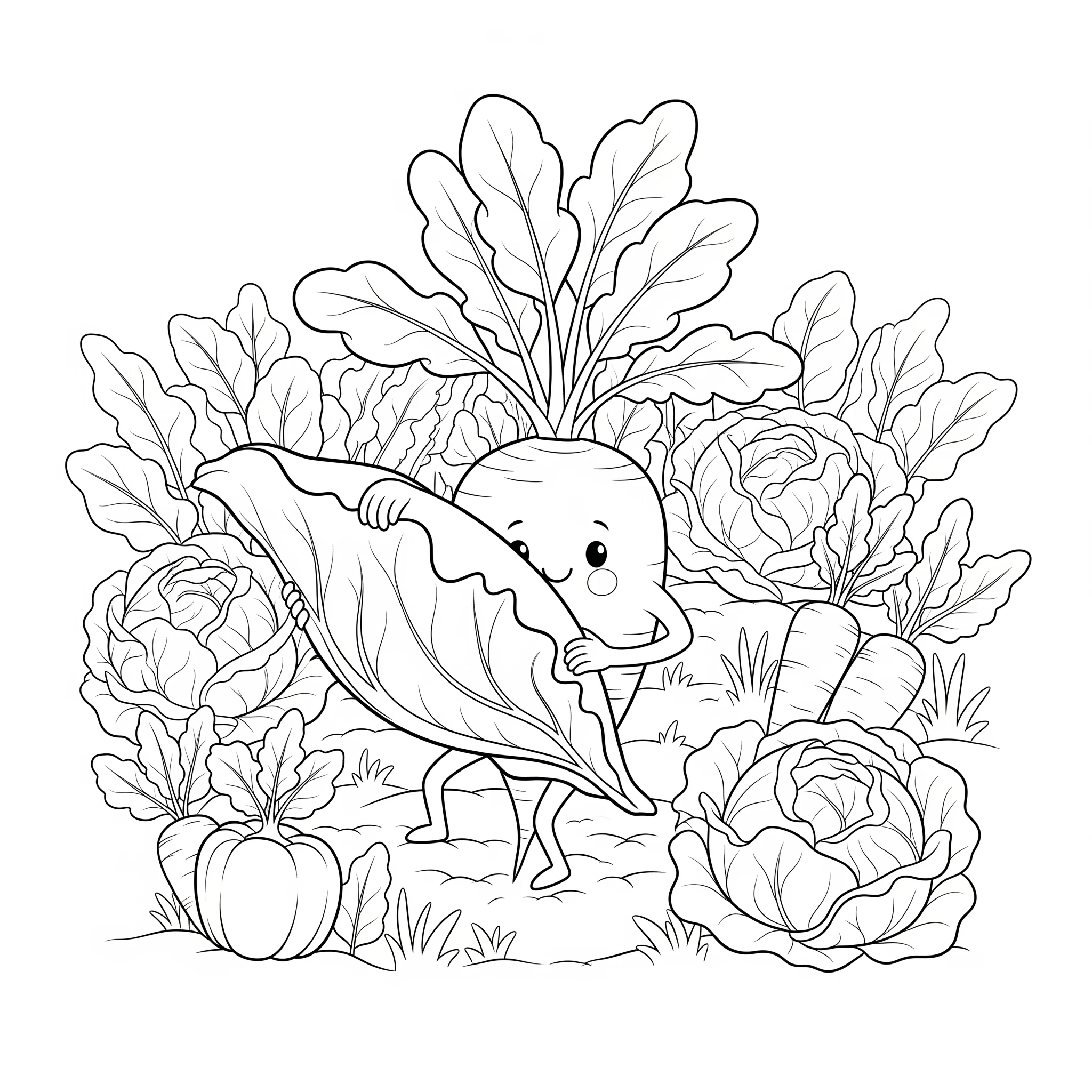 coloriage Radis pour enfant à imprimer