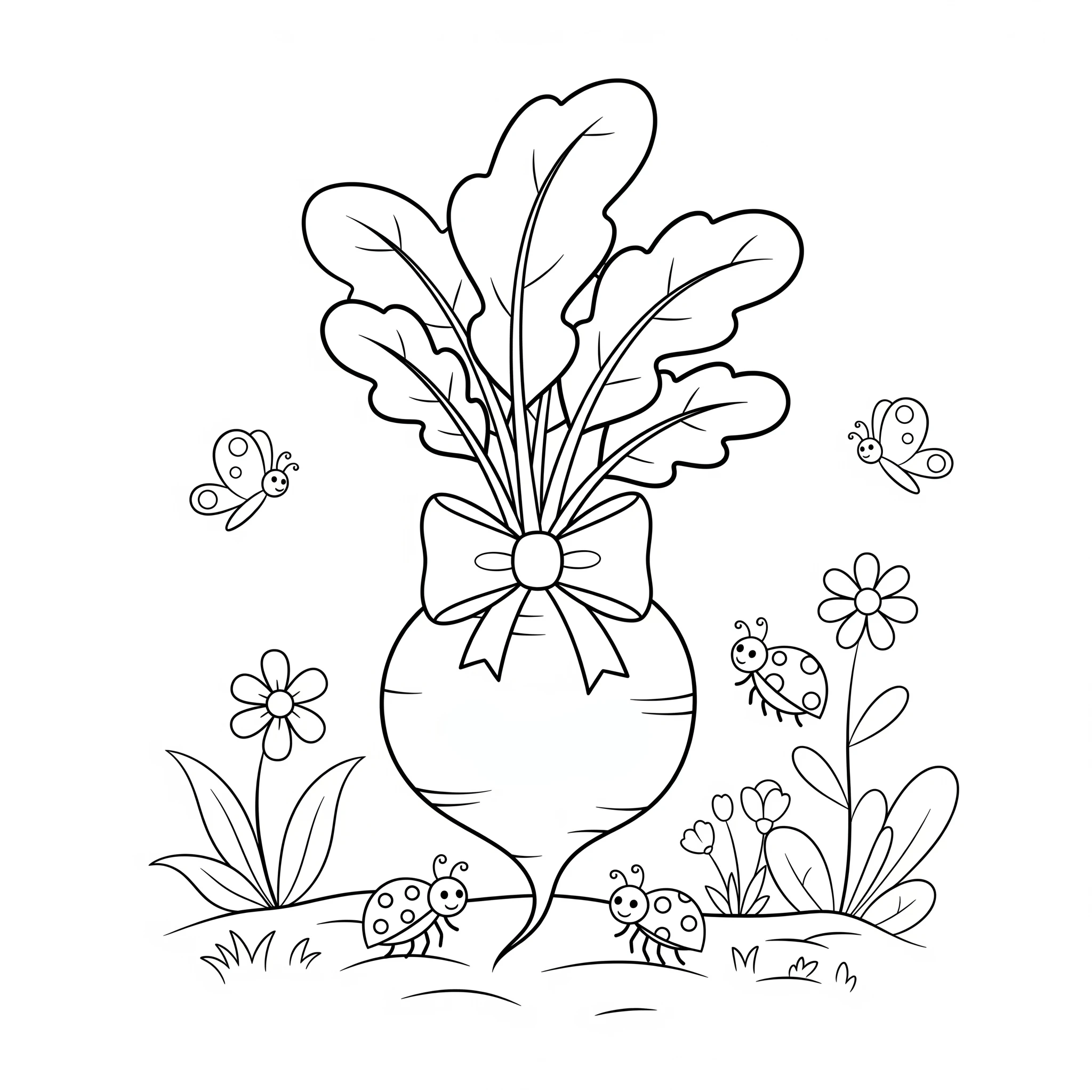 coloriage Radis de pour enfants