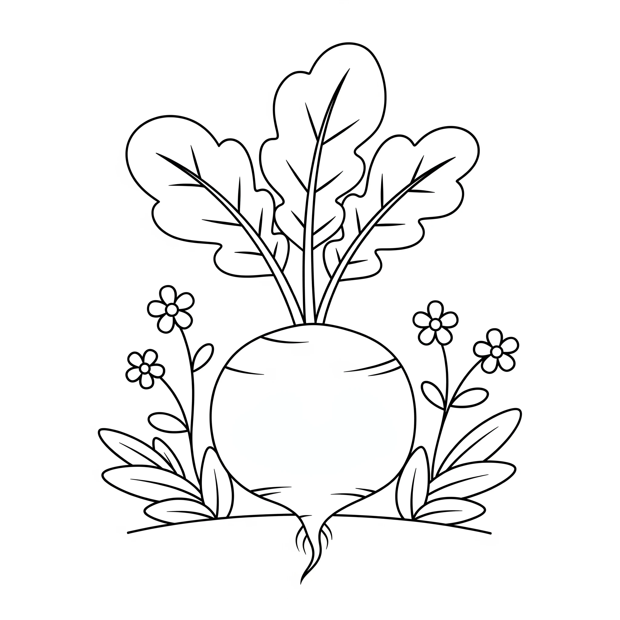 coloriage Radis pour enfants a imprimer gratuit 1